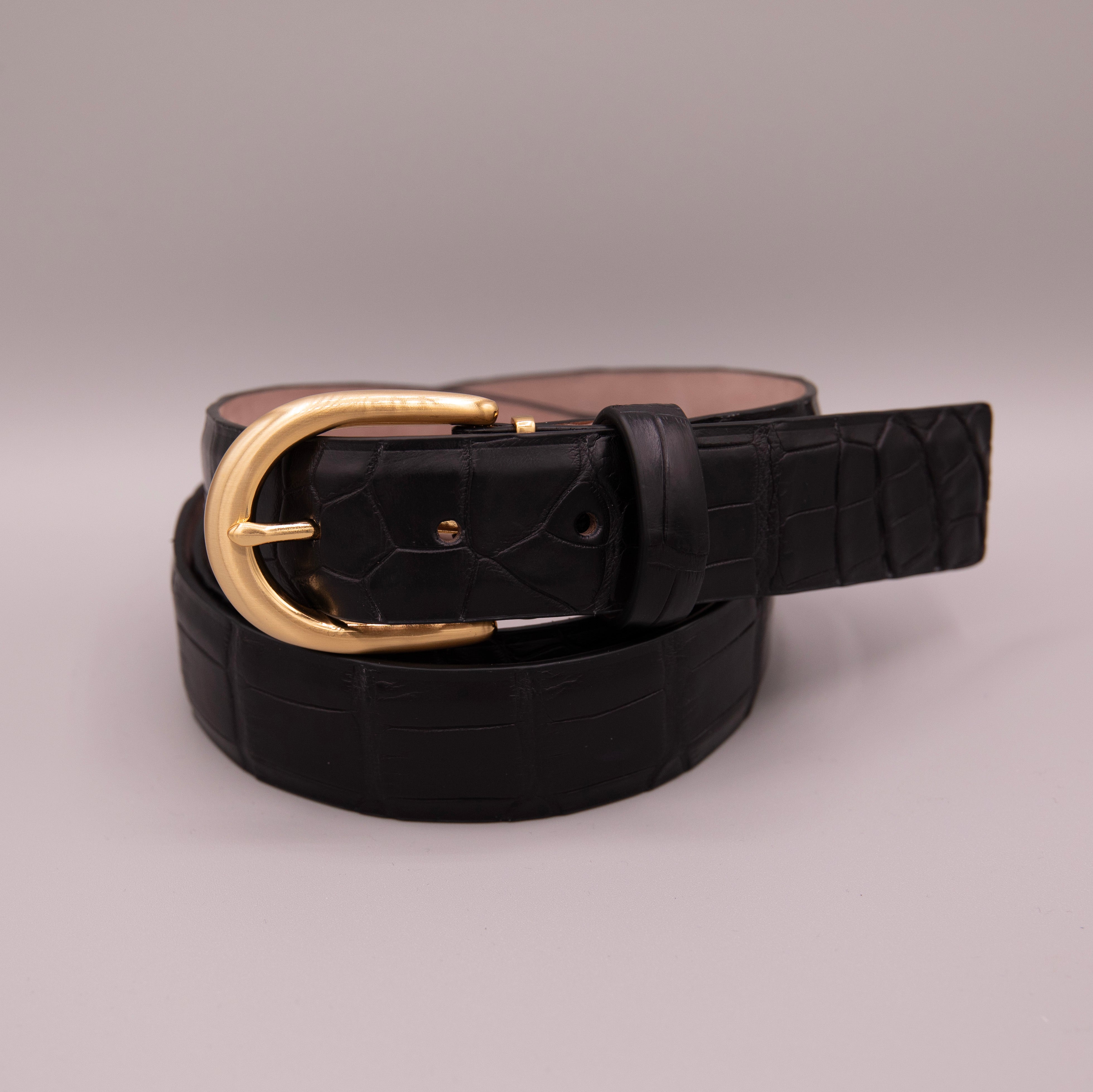Matte Alligator - Black 35mm
