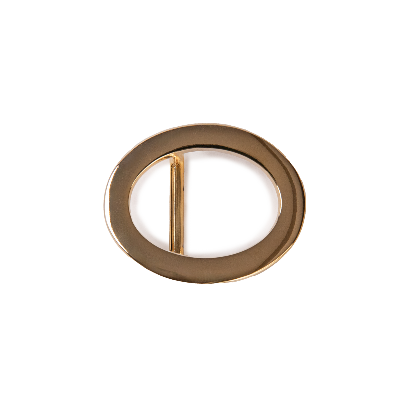 25mm Solid Brass Oval Buckle - Light Gold Palladium - 1344/25/G