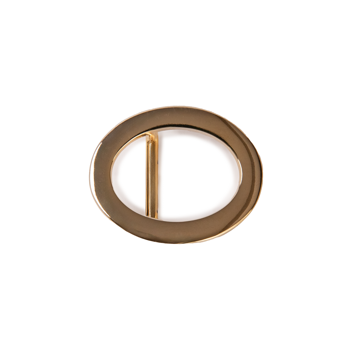 25mm Solid Brass Oval Buckle - Light Gold Palladium - 1344/25/G
