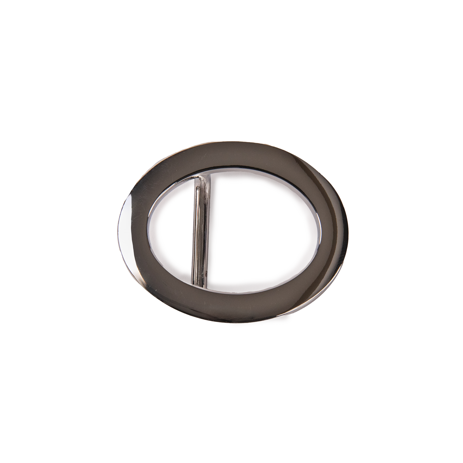 25mm Solid Brass Oval Buckle - Palladium - 1344/25/N
