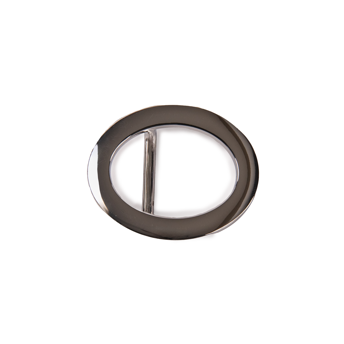 25mm Solid Brass Oval Buckle - Palladium - 1344/25/N