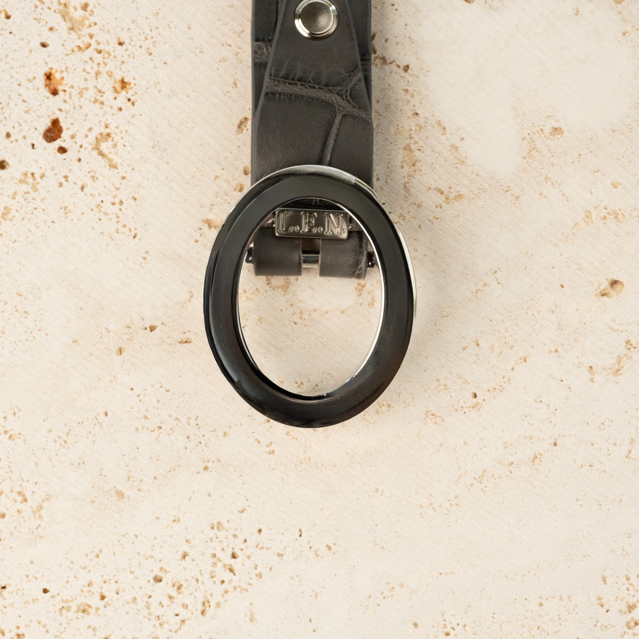25mm Solid Brass Oval Buckle - Palladium - 1344/25/N