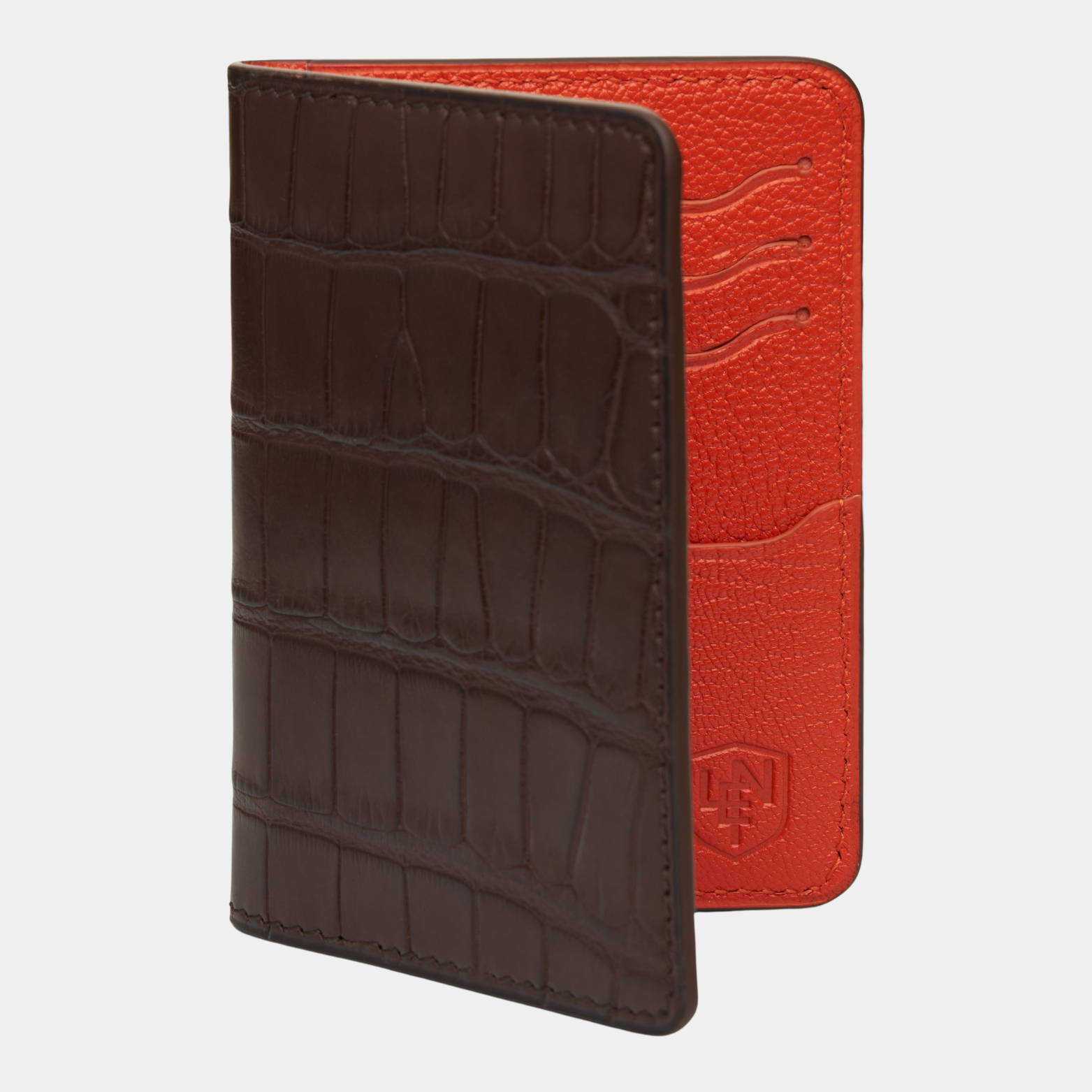 American Alligator Sport Organizer - Brown & Orange