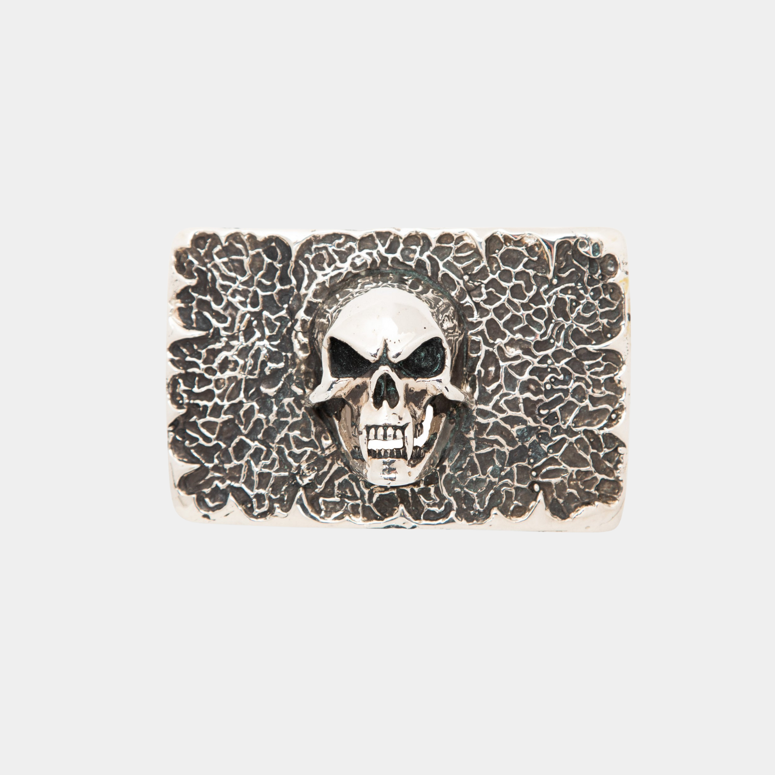 Raised Skull 925 Sterling Silver Buckle SS0020/40/S