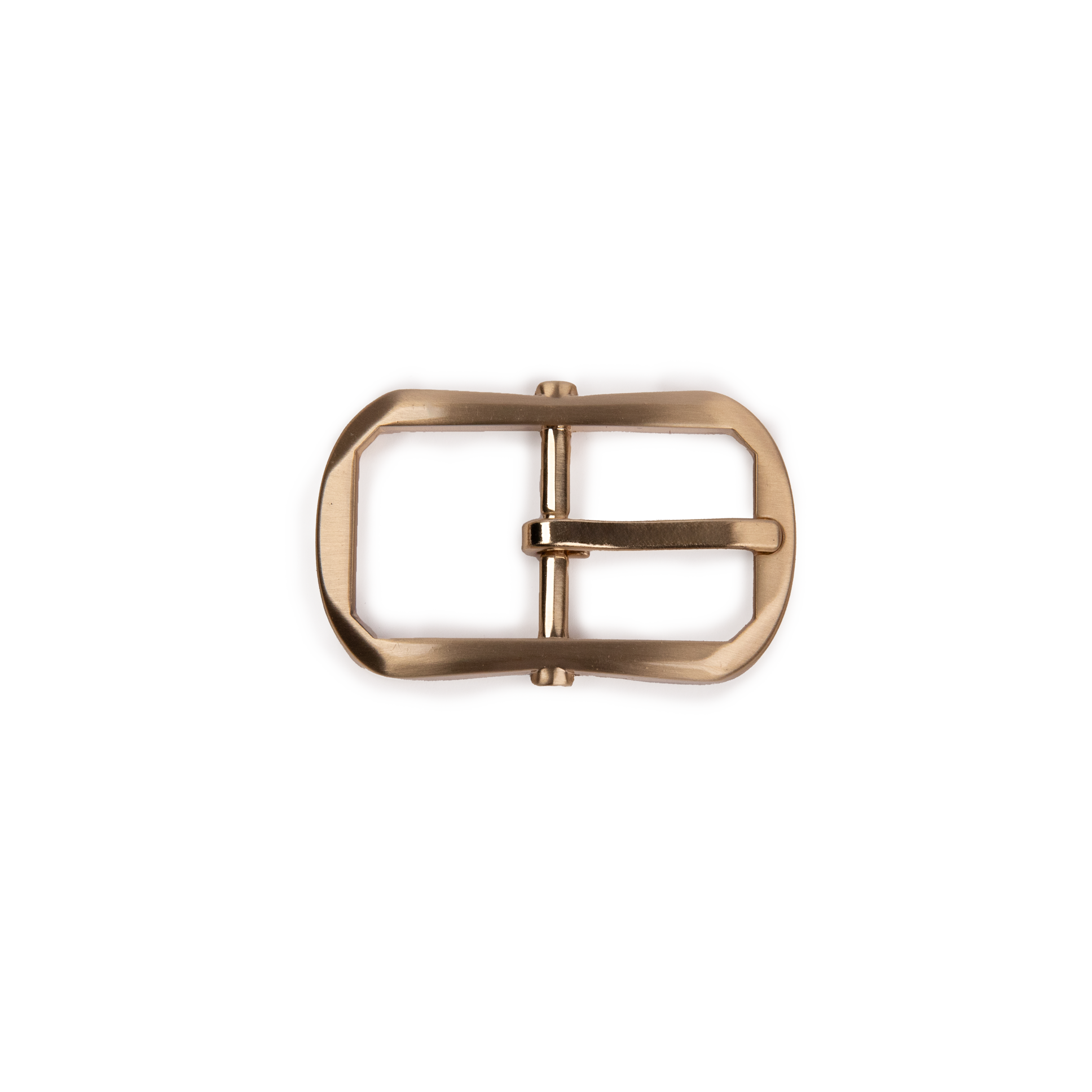 25mm Solid Brass Oval Heel Bar Buckle - Brushed Light Gold - 1654/25/G