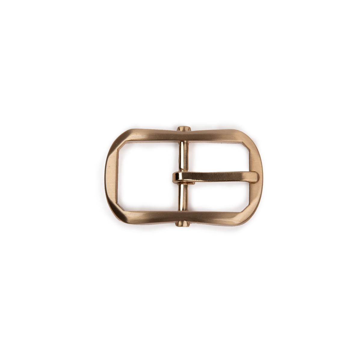 25mm Solid Brass Oval Heel Bar Buckle - Brushed Light Gold - 1654/25/G
