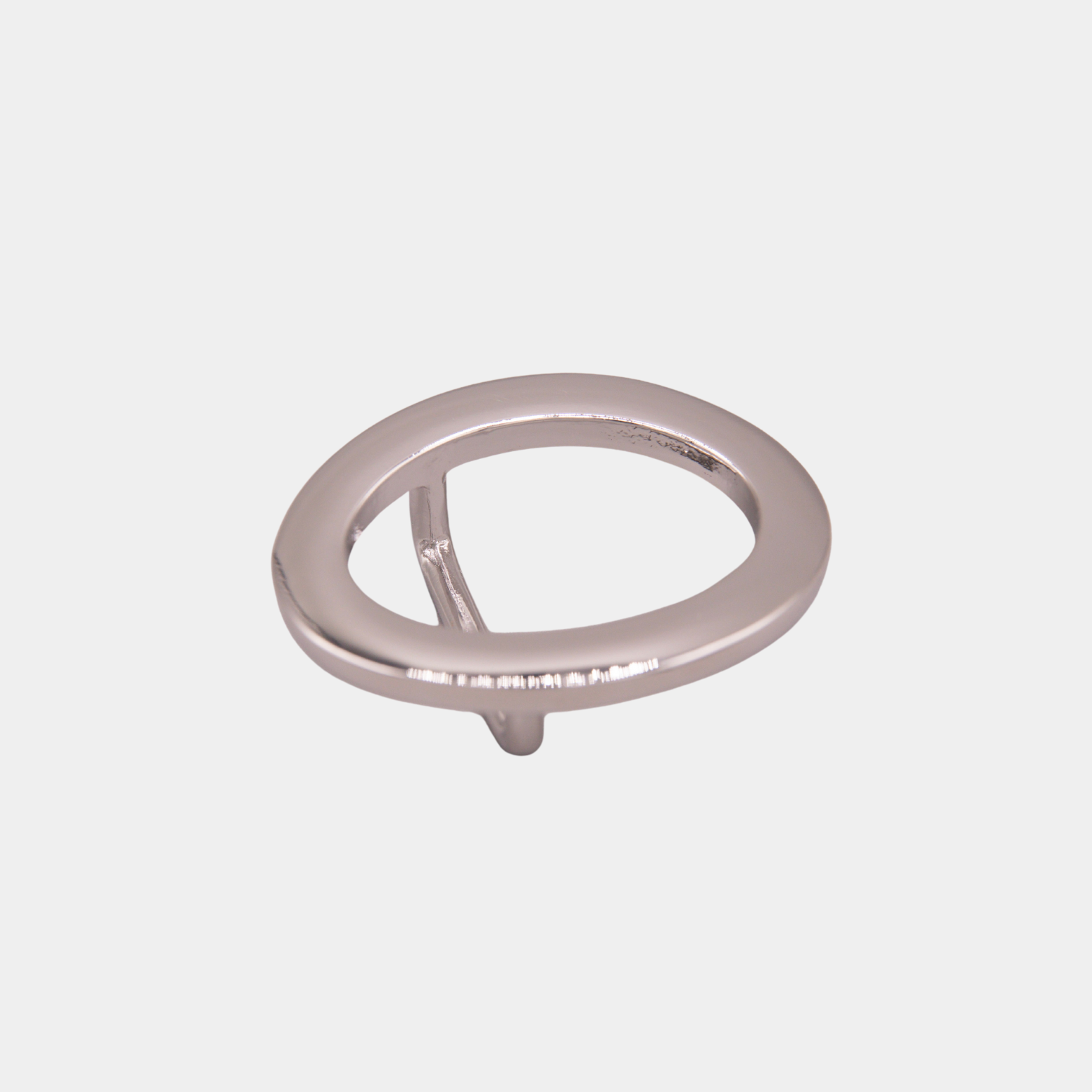 25mm Solid Brass Oval Buckle - Palladium - 1344/25/N