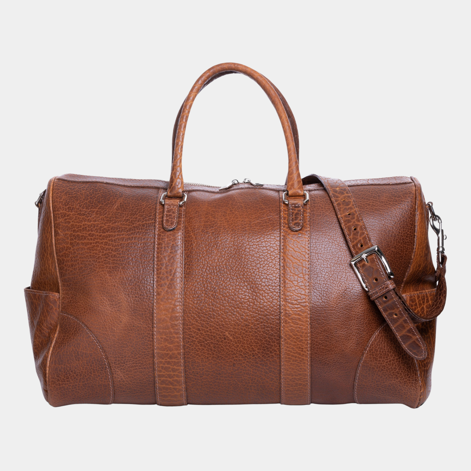 American Bison Weekender Duffel - Cognac