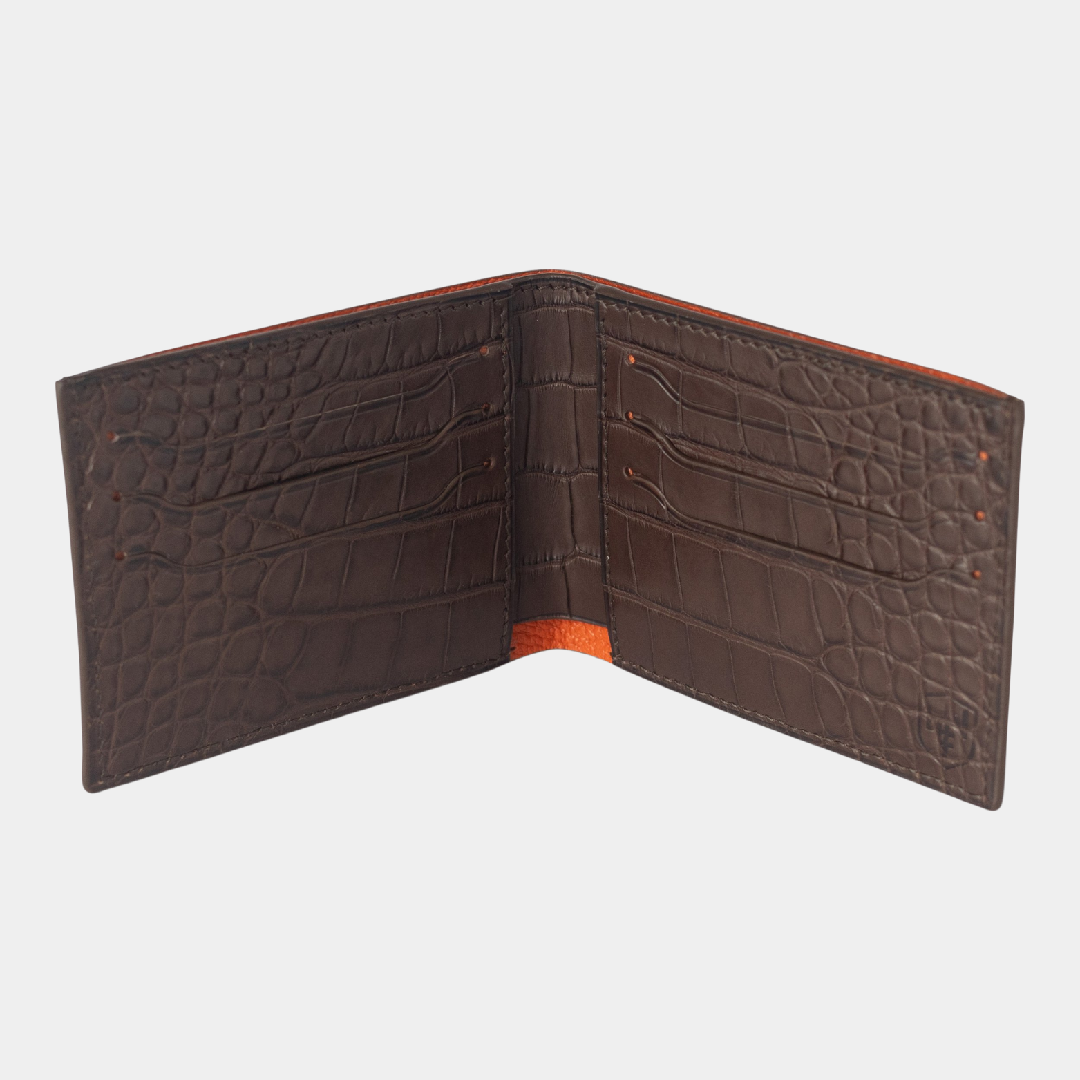 American Alligator Bifold Wallet - Brown