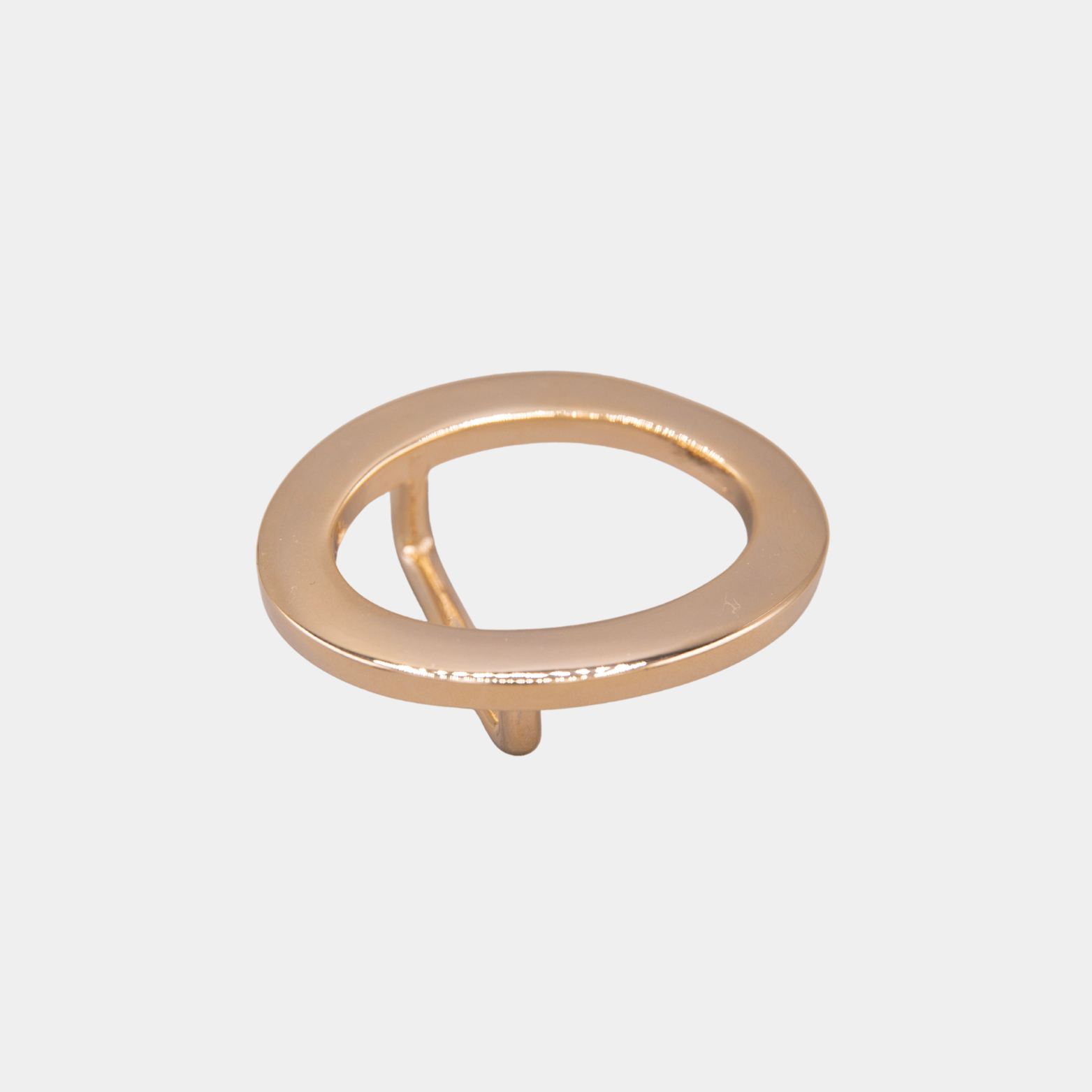 25mm Solid Brass Oval Buckle - Light Gold Palladium - 1344/25/G