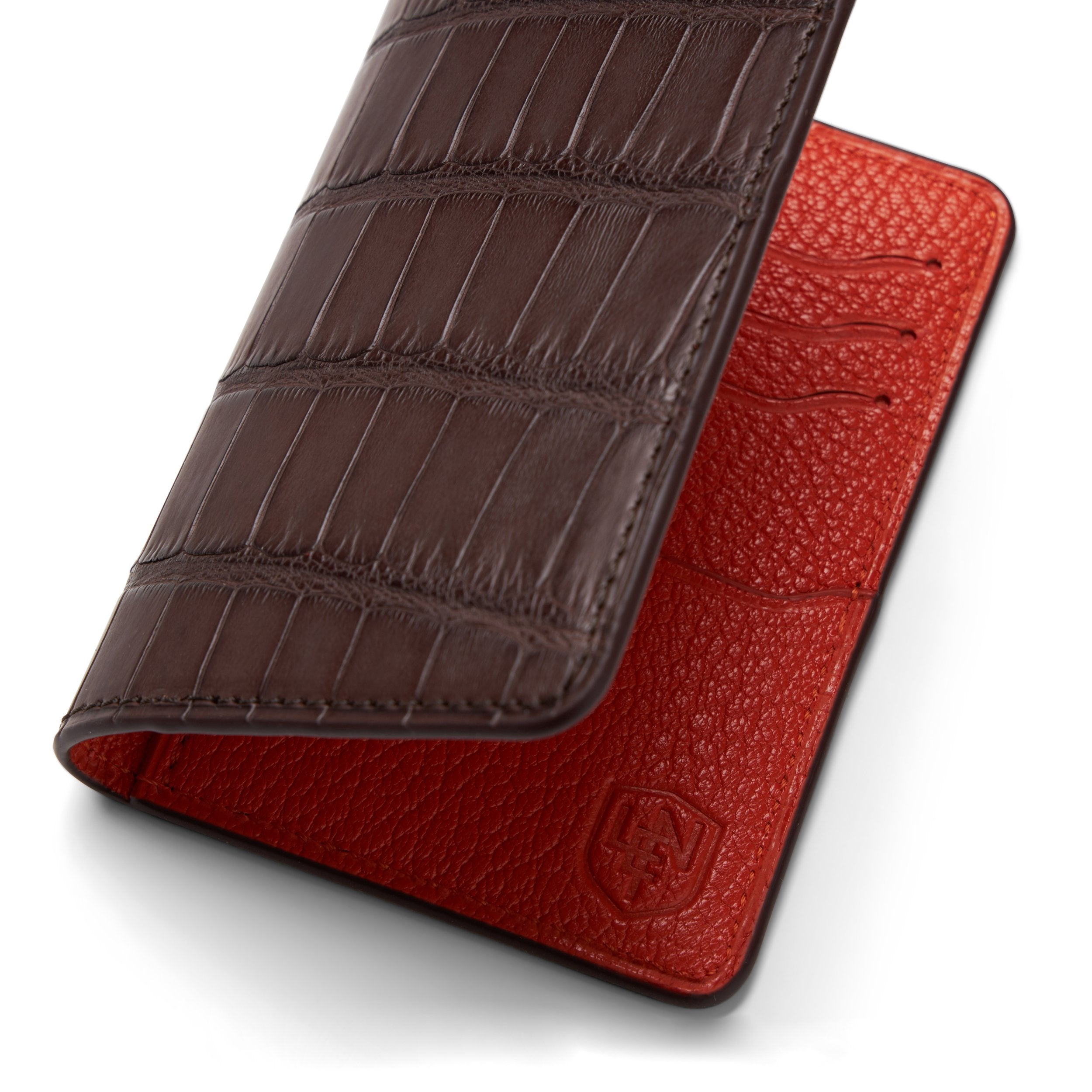 American Alligator Sport Organizer - Brown & Orange