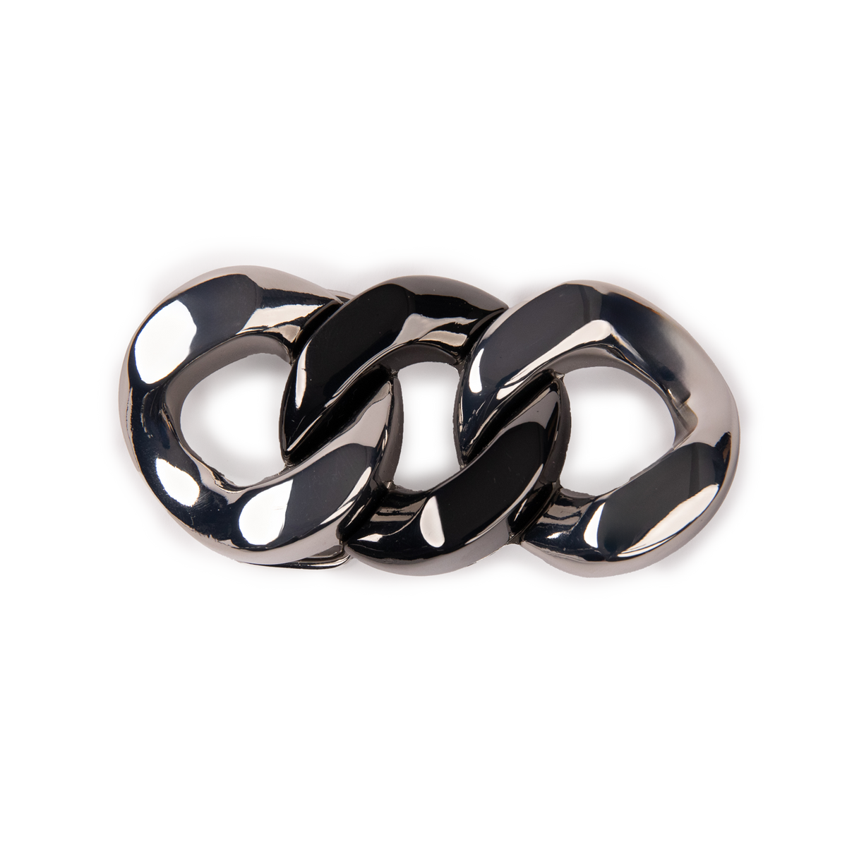 25mm Dual Finish Chain Buckle - Shiny Gunmetal Palladium - 2063/25/N
