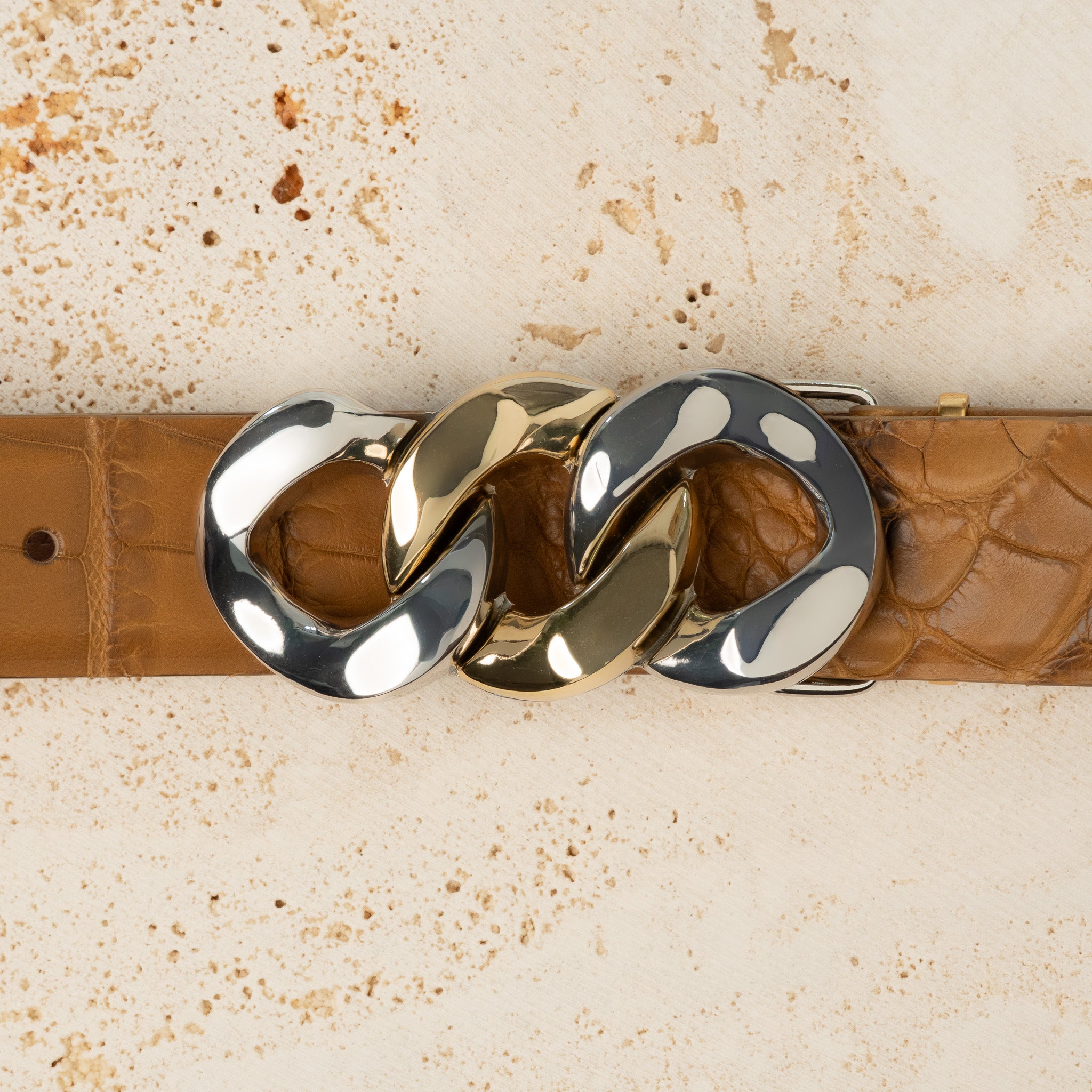 35mm Dual Finish Chain Buckle - Light Gold Palladium - 2063/35/G
