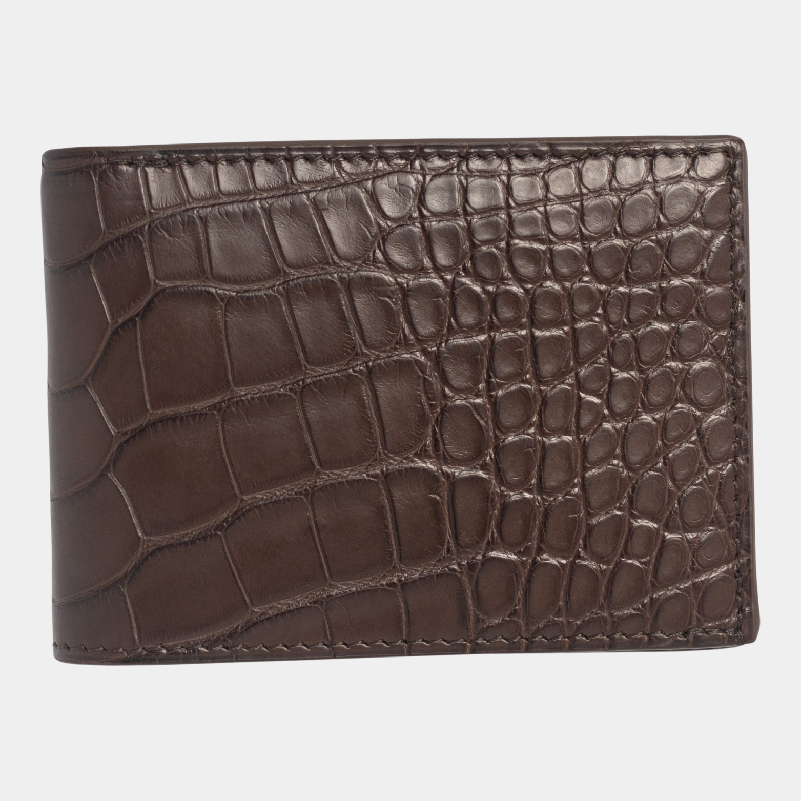 American Alligator Bifold Wallet - Brown