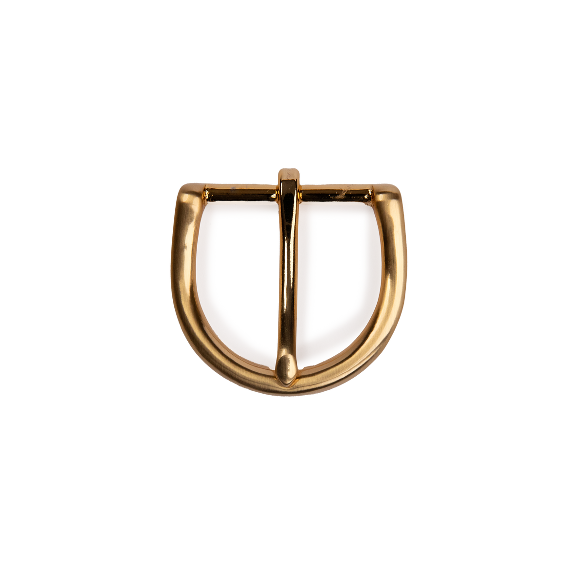 35mm Solid Brass Classic Round Buckle - Matte Gold - 2735/35/G