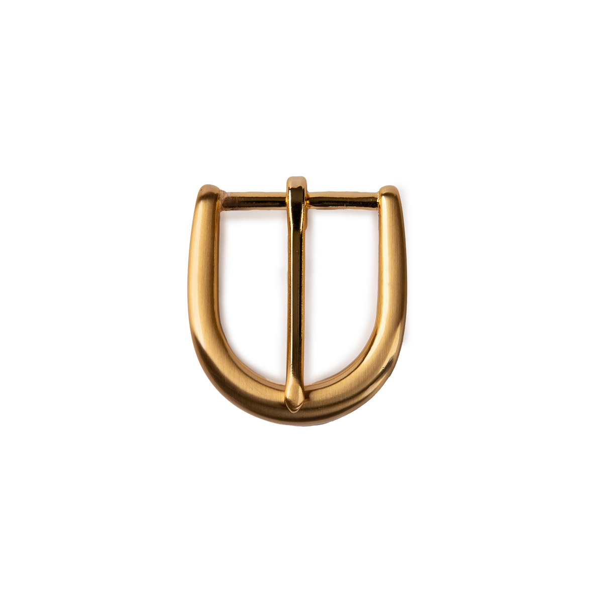 35mm Solid Brass Chunky Oblong Buckle - Matte Gold - 3380/35/G