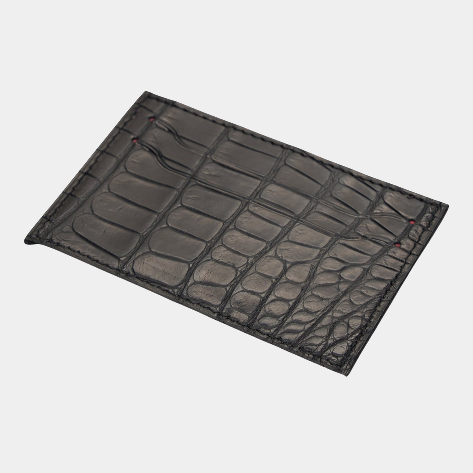 American Alligator Card Case - Black