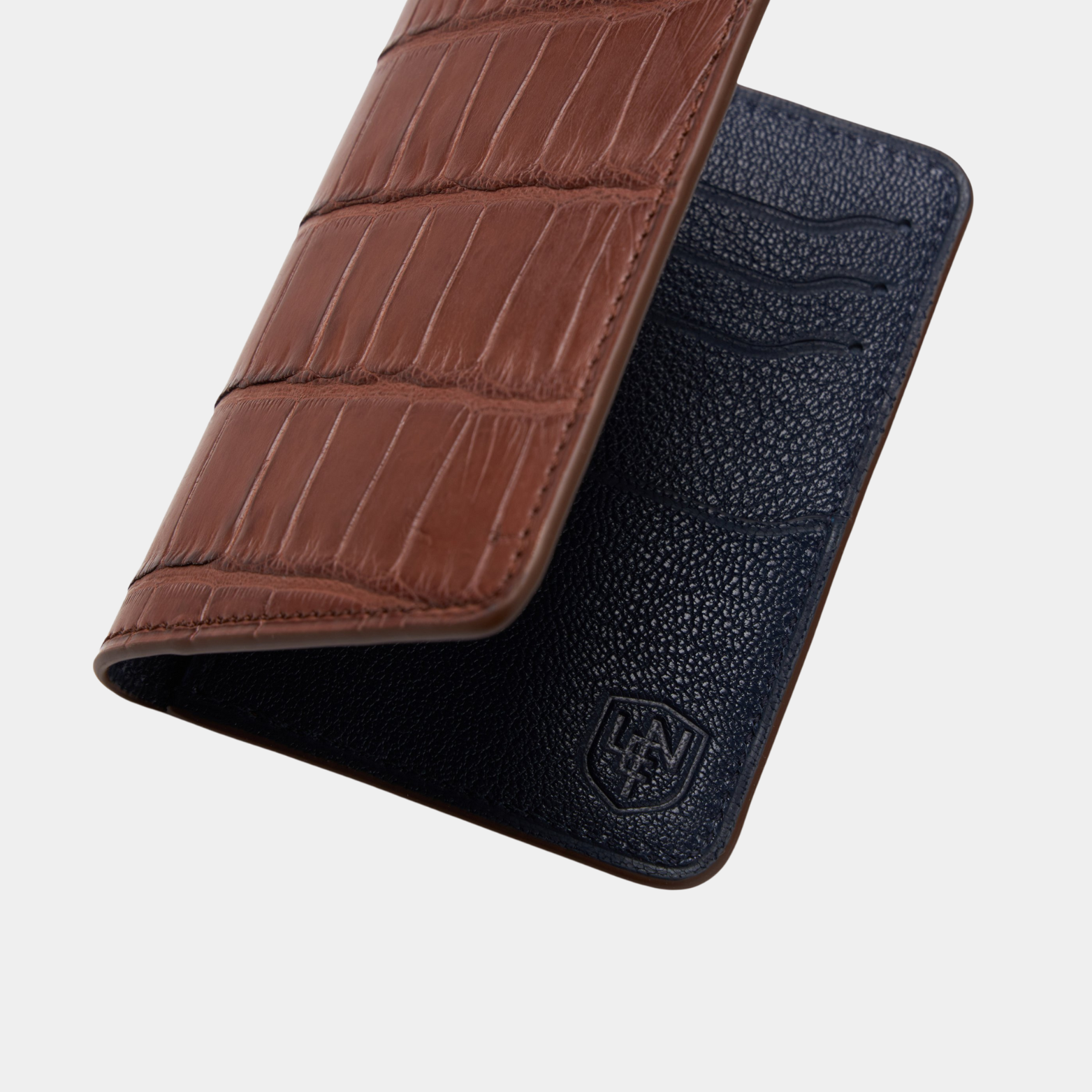 American Alligator Sport Organizer - Tobacco & Navy