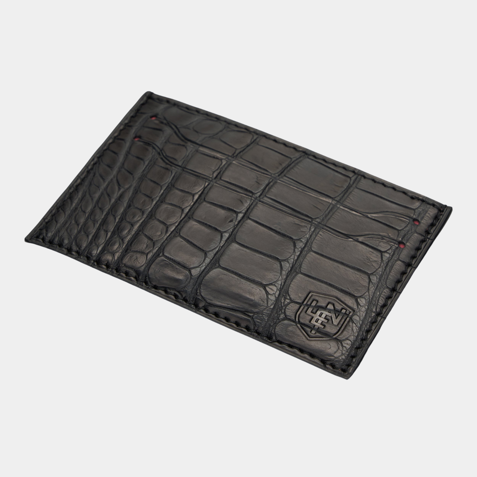 American Alligator Card Case - Black