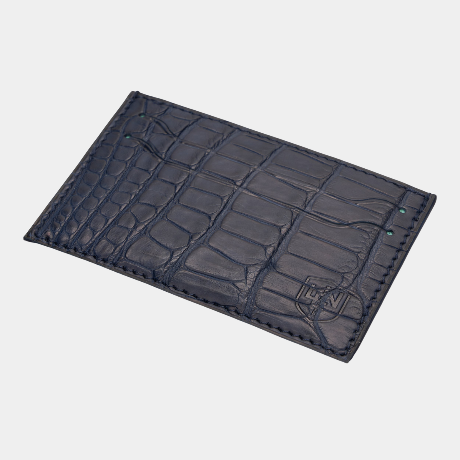 American Alligator Card Case - Ink