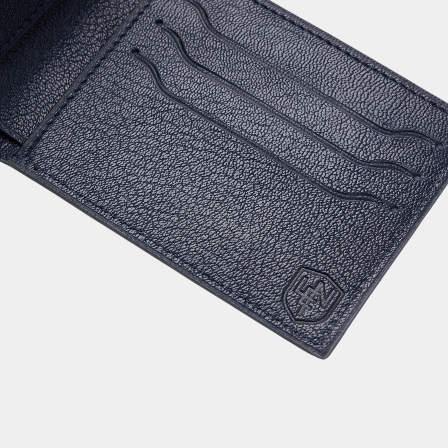 American Alligator Sport Bifold - Grey & Navy