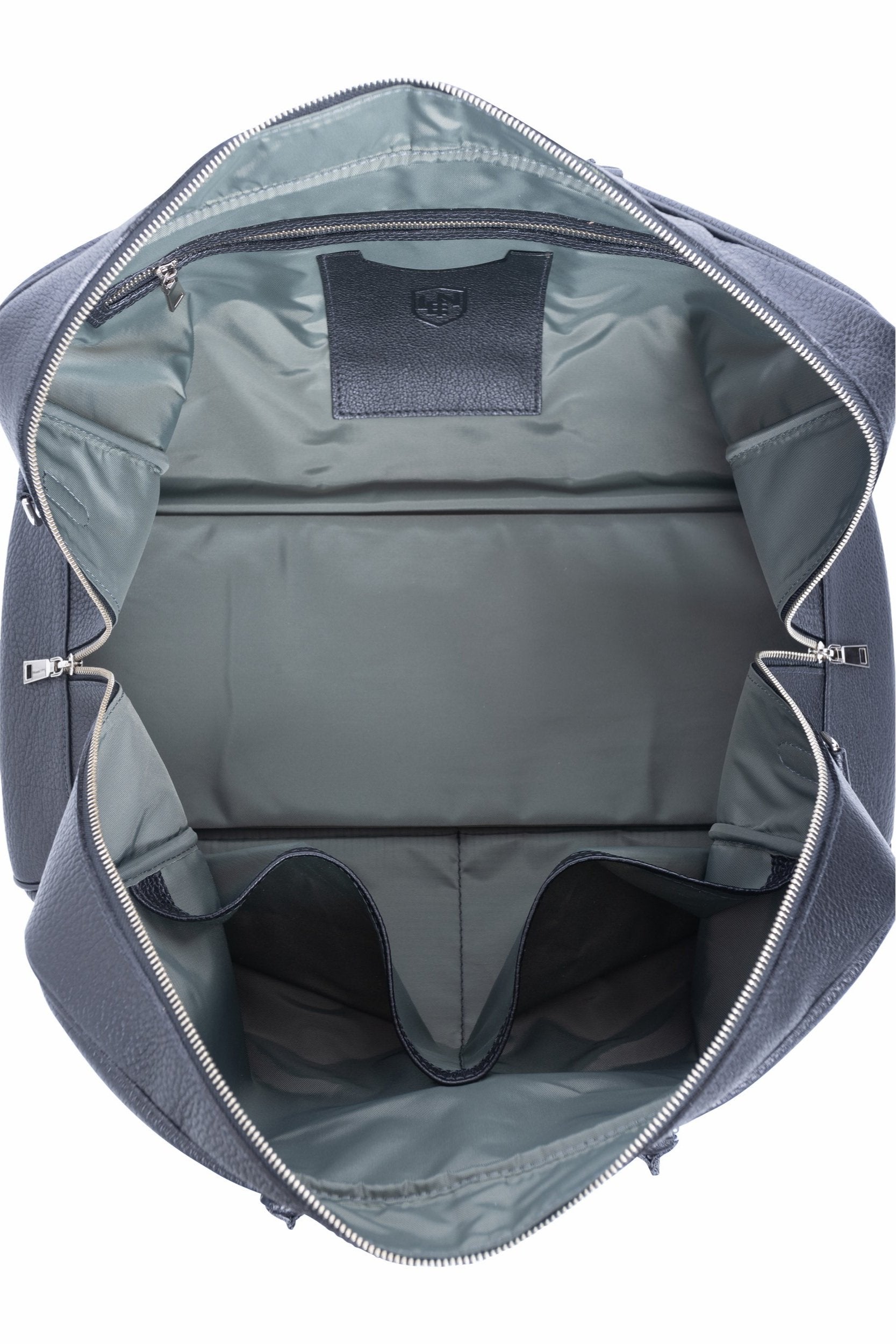 Wool & Ostrich Full Zip Duffel Bag in Oxford Grey
