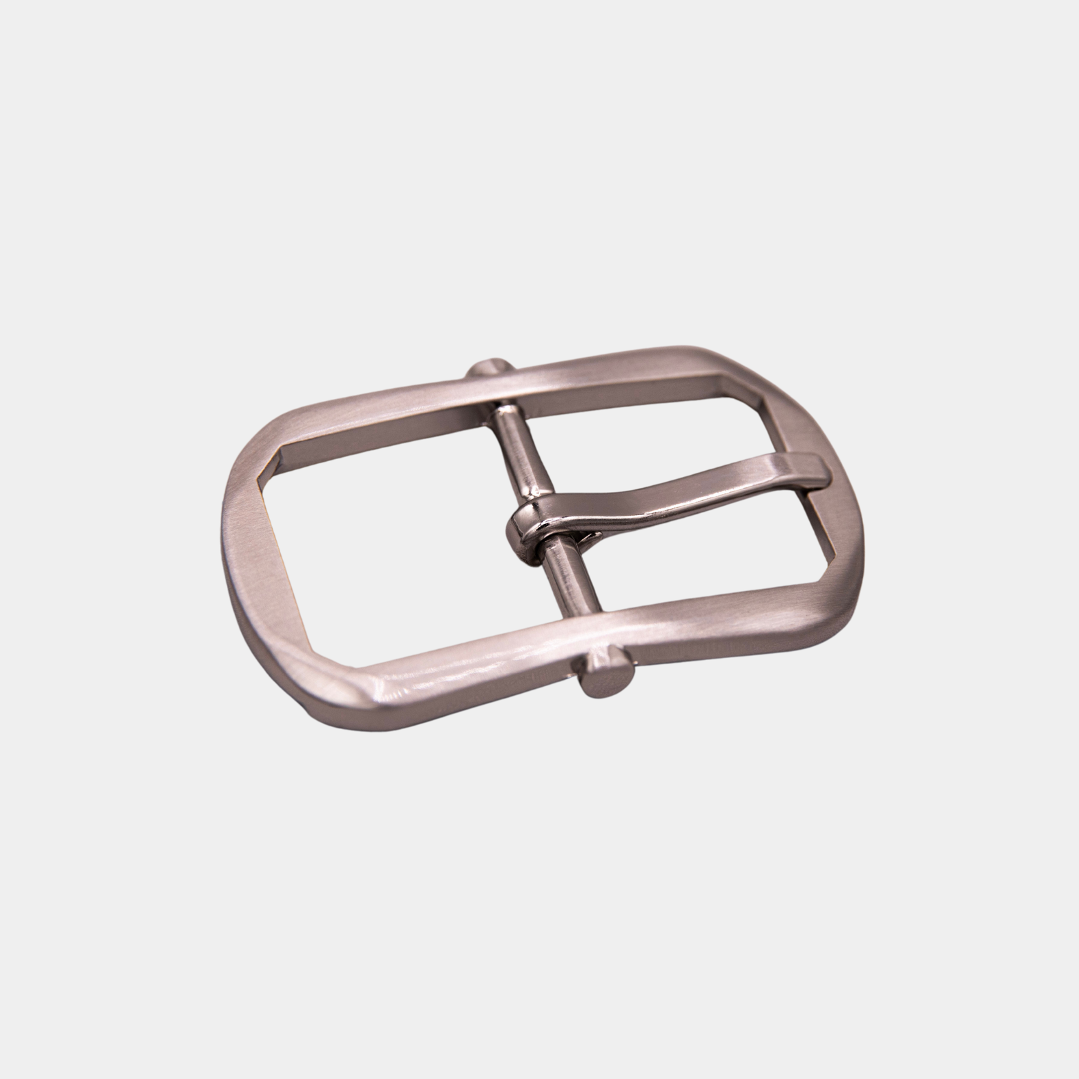25mm Solid Brass Oval Heel Bar Buckle - Brushed Light Nickel - 1654/25/N