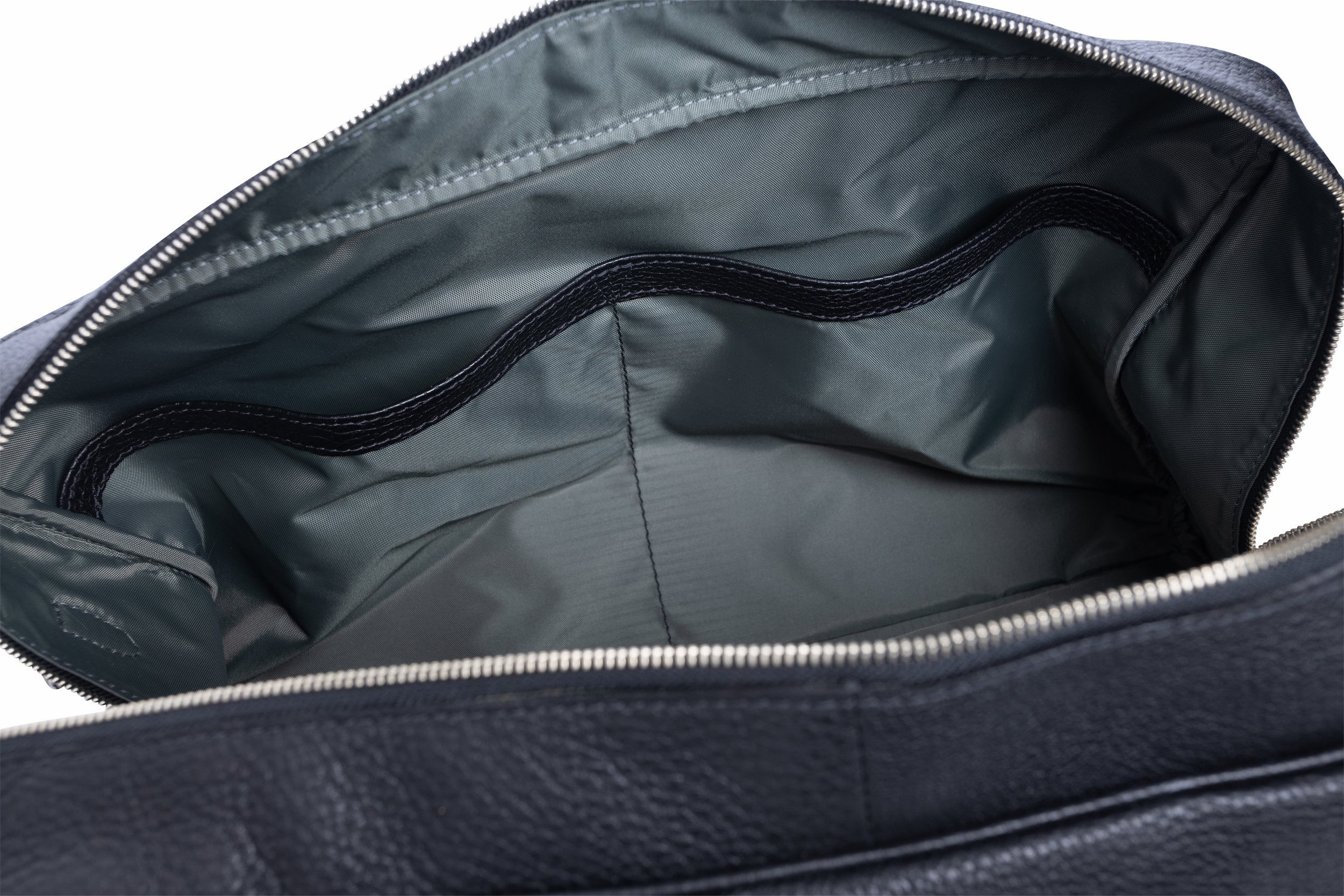 Wool & Ostrich Full Zip Duffel Bag in Oxford Grey