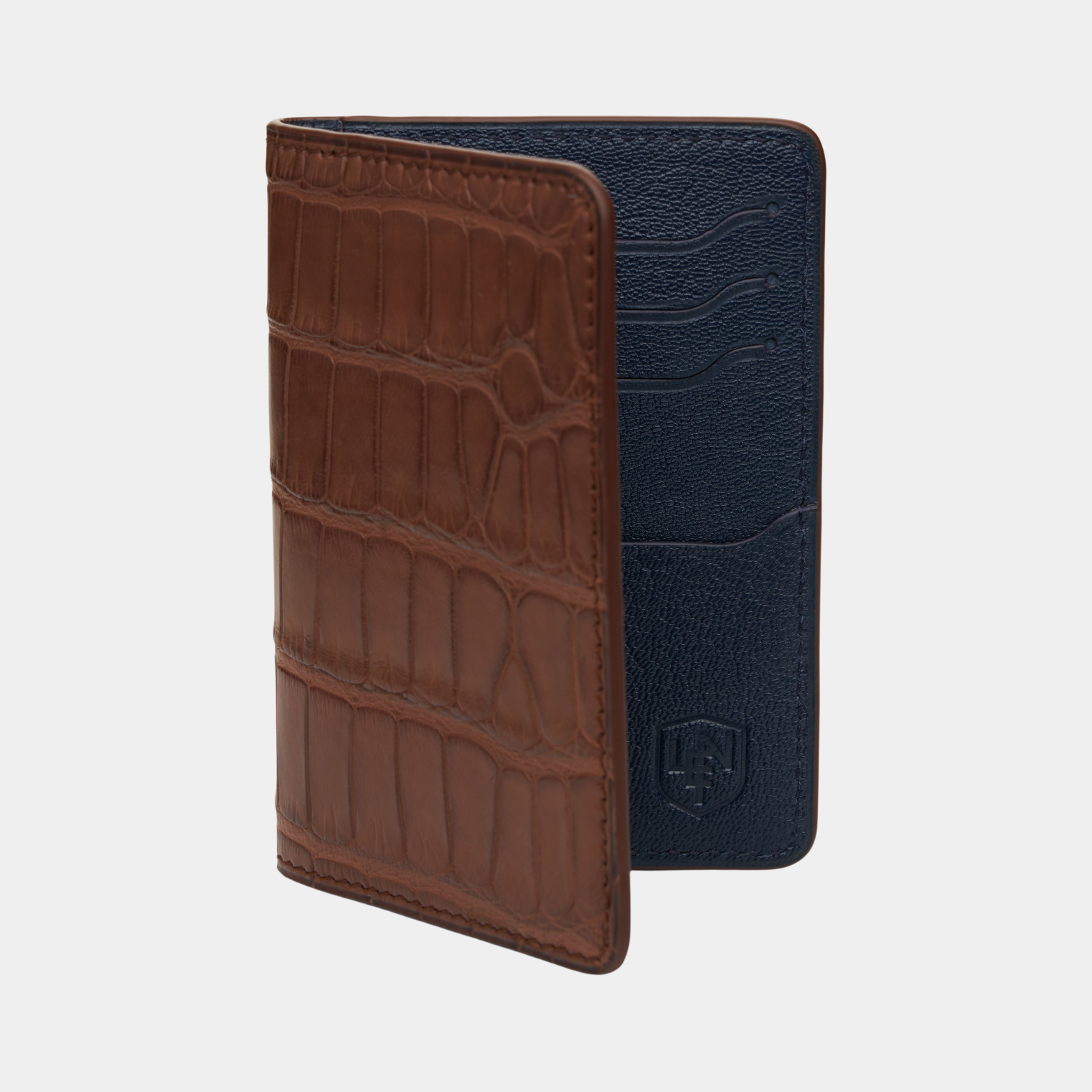American Alligator Sport Organizer - Tobacco & Navy