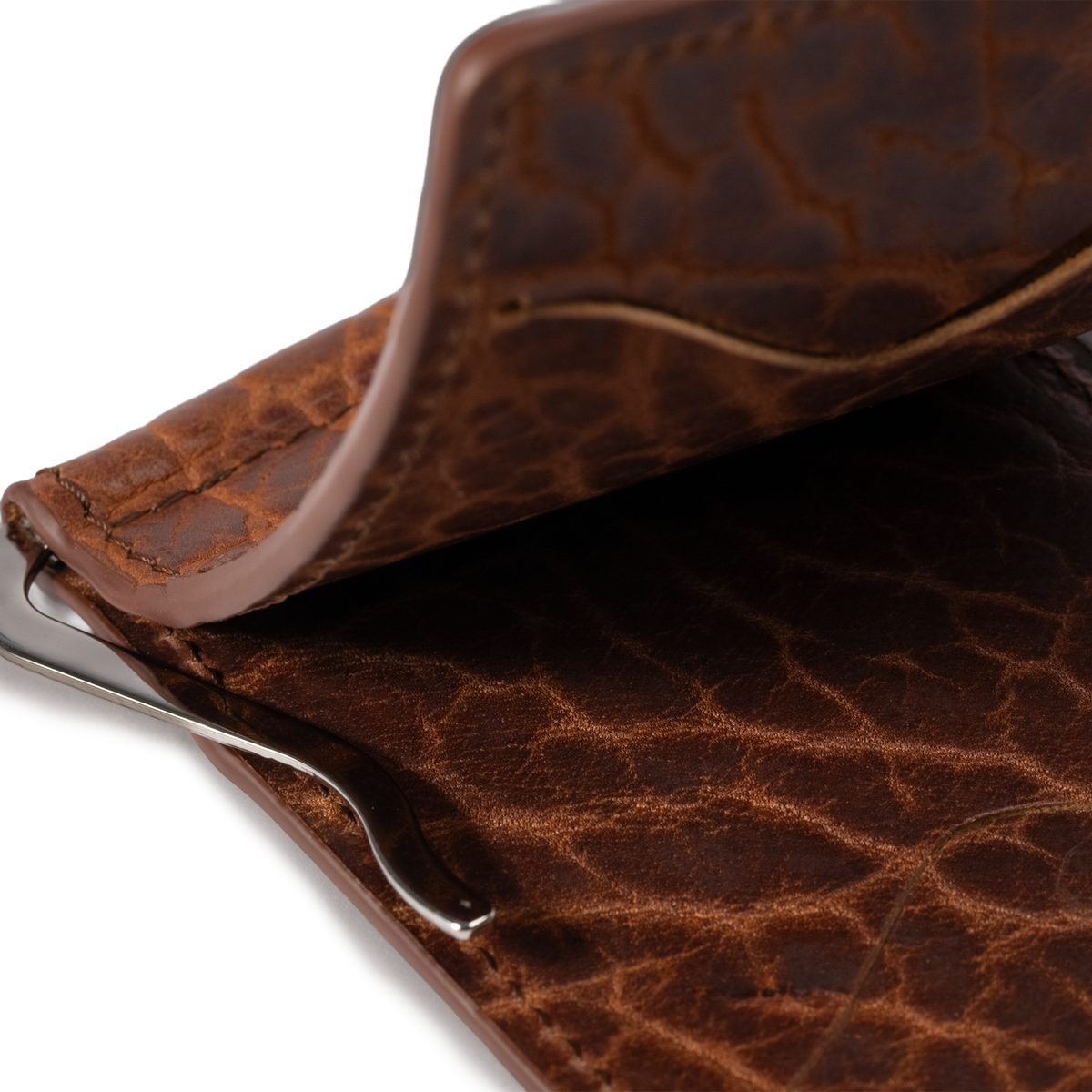 American Bison Money Clip - Cognac