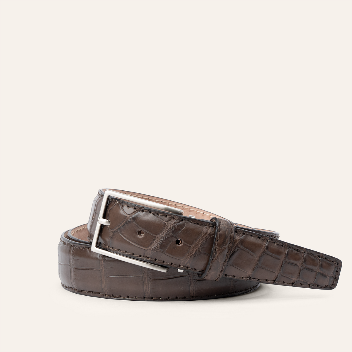 Matte American Alligator - Brown 35mm