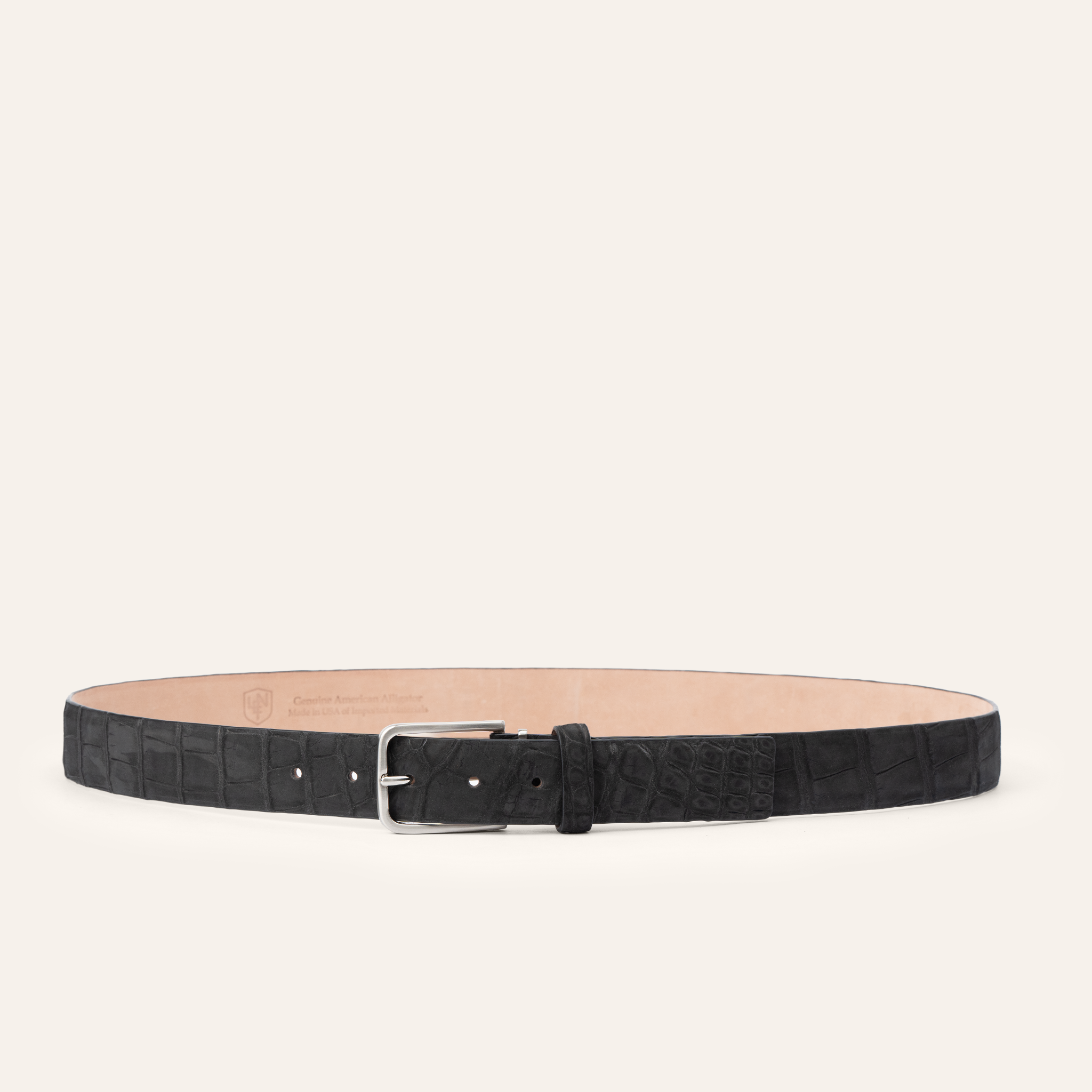 Buffed American Alligator - Black 35mm