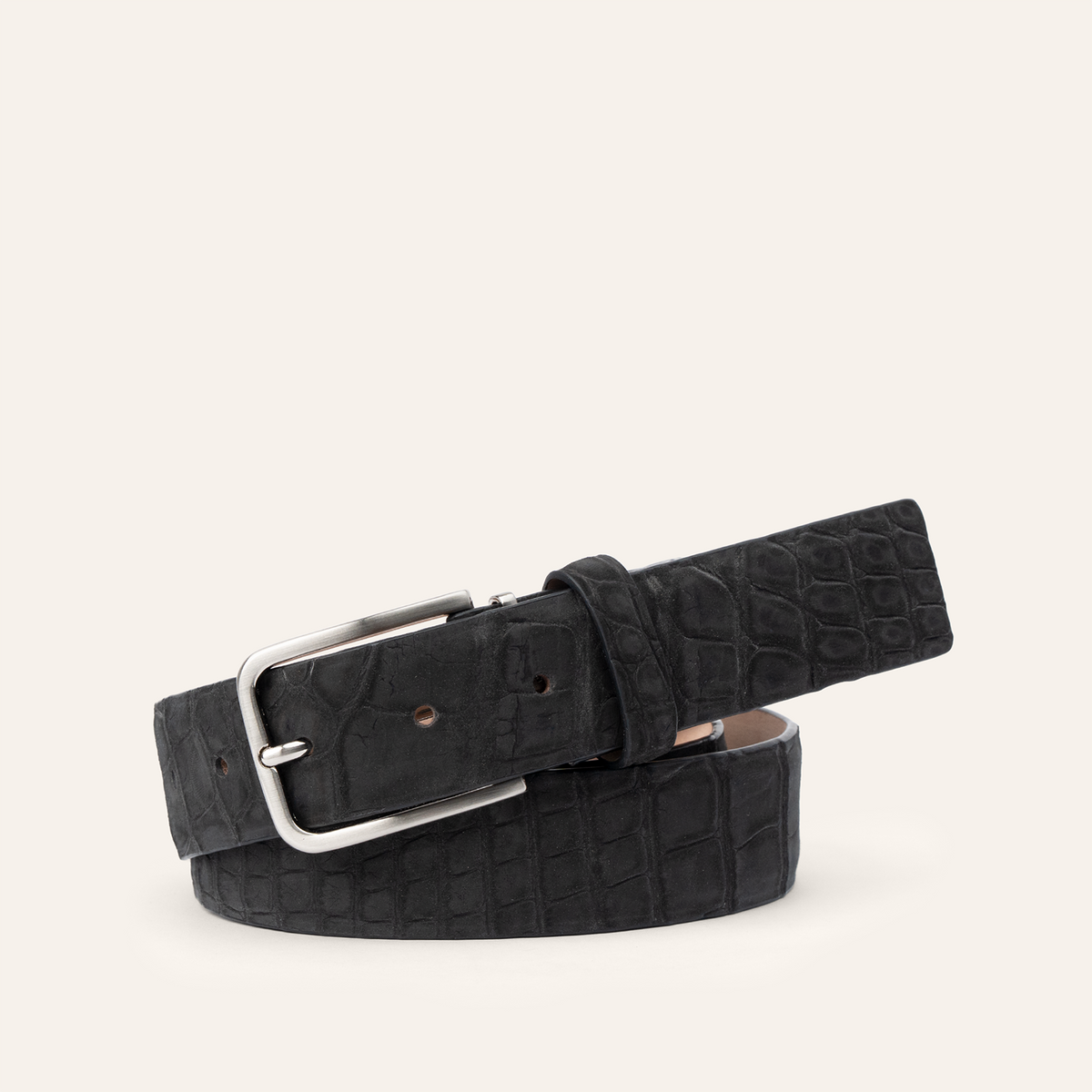 Buffed American Alligator - Black 35mm