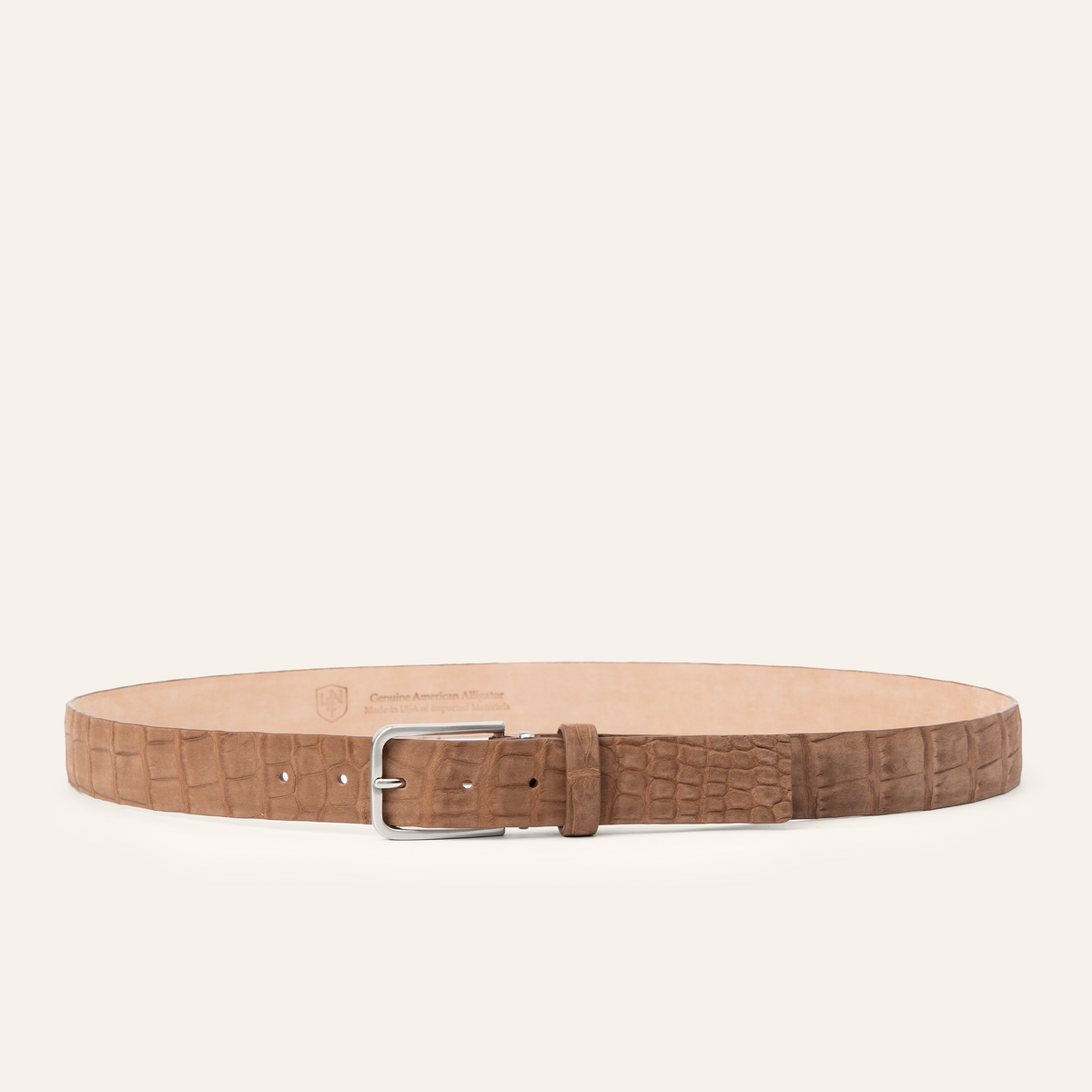 Buffed American Alligator - Chestnut 35mm