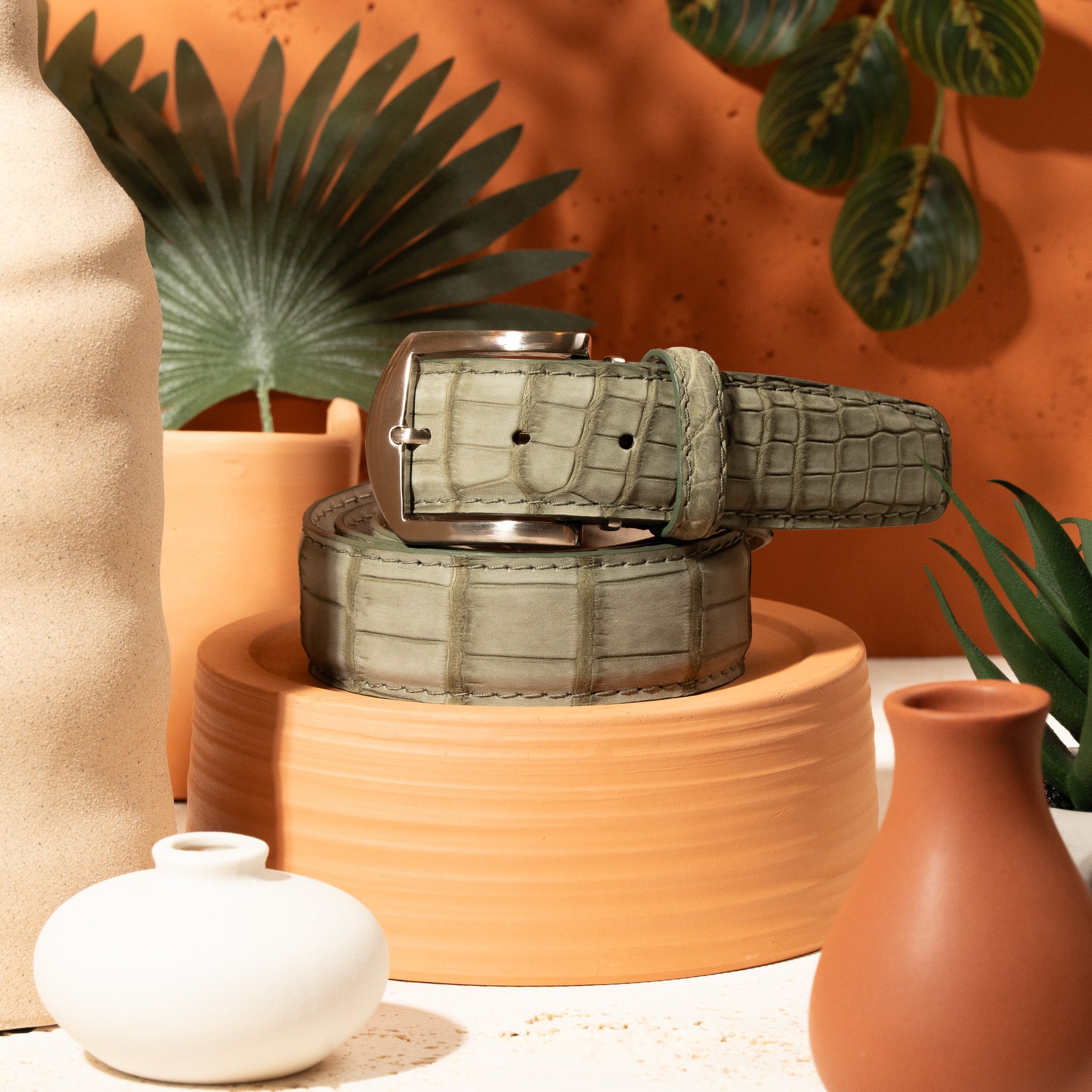 Buffed American Alligator - Olive