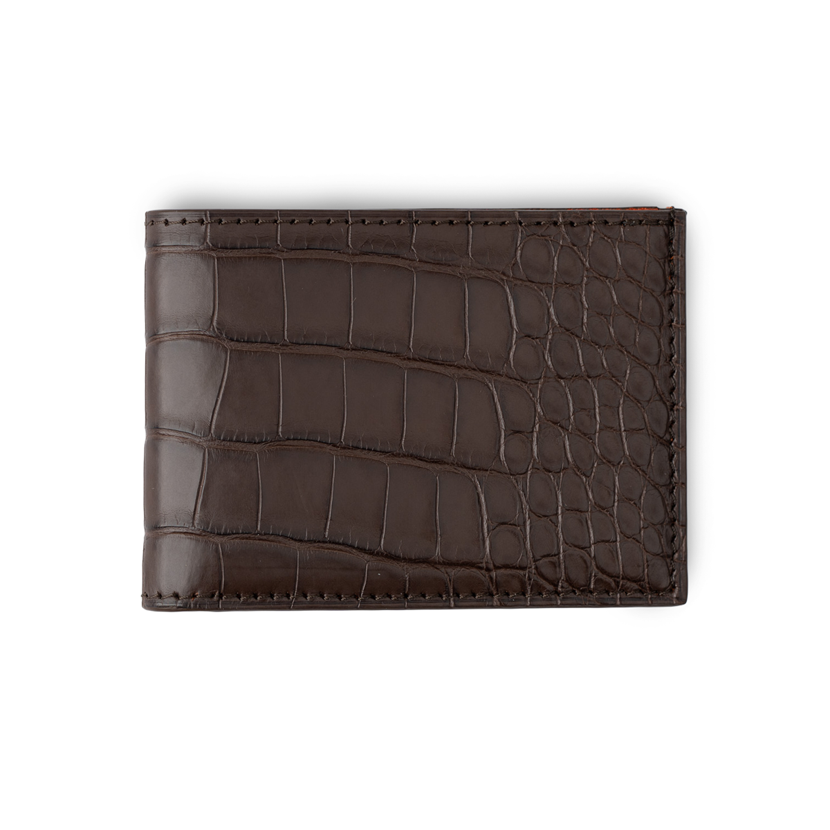 American Alligator Sport Bifold - Brown & Orange