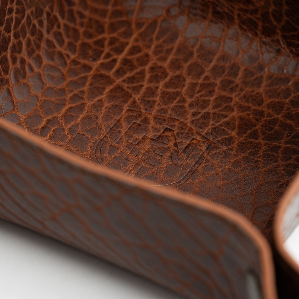 American Bison Key Tray - Cognac
