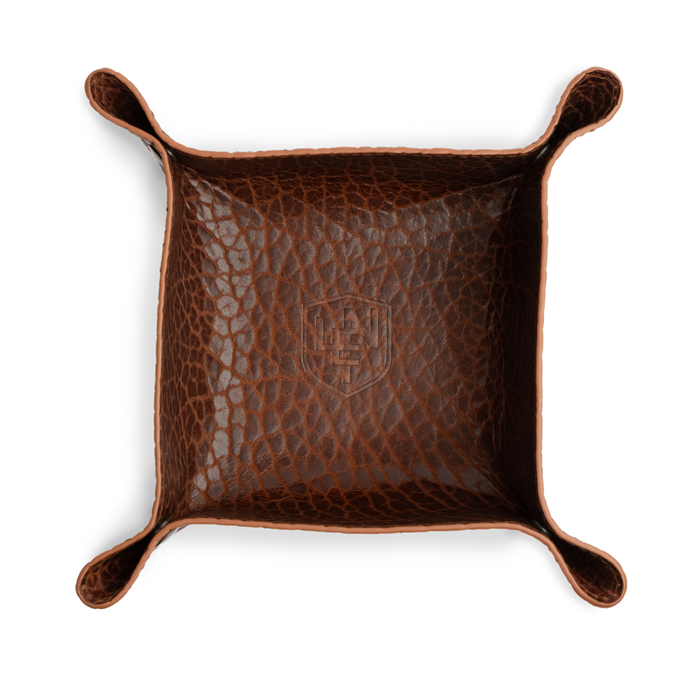 American Bison Valet Tray - Cognac
