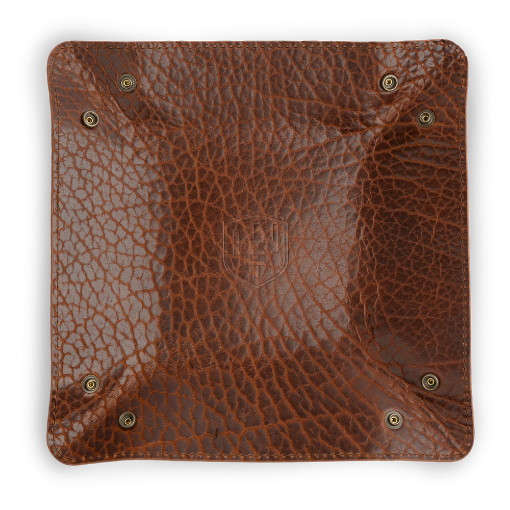 American Bison Valet Tray - Cognac