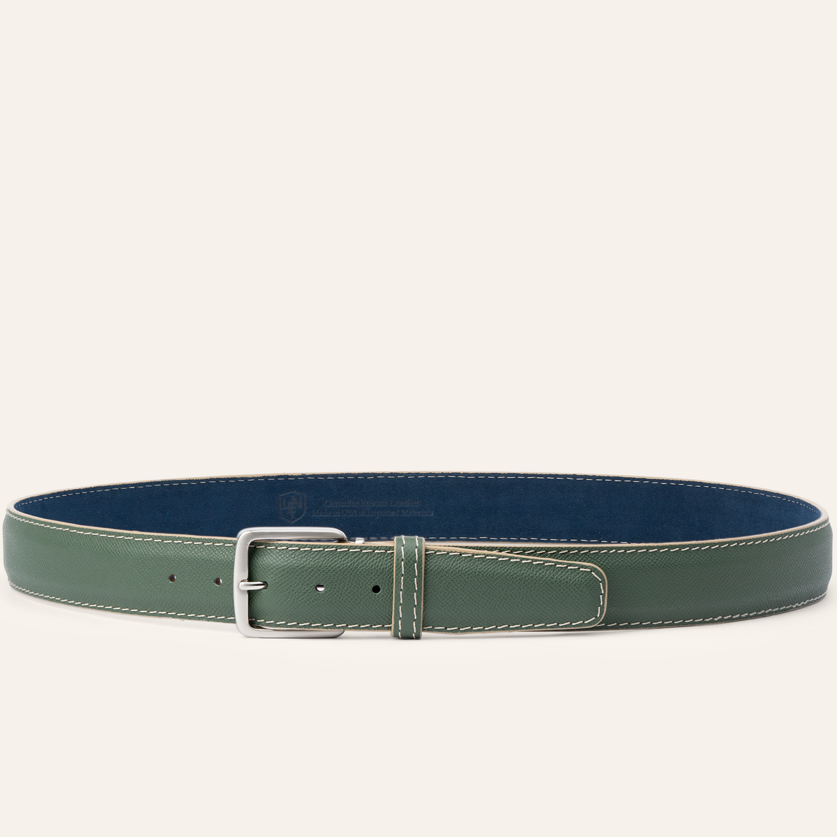 Epsom - Olive with Navy Alcantara Lining