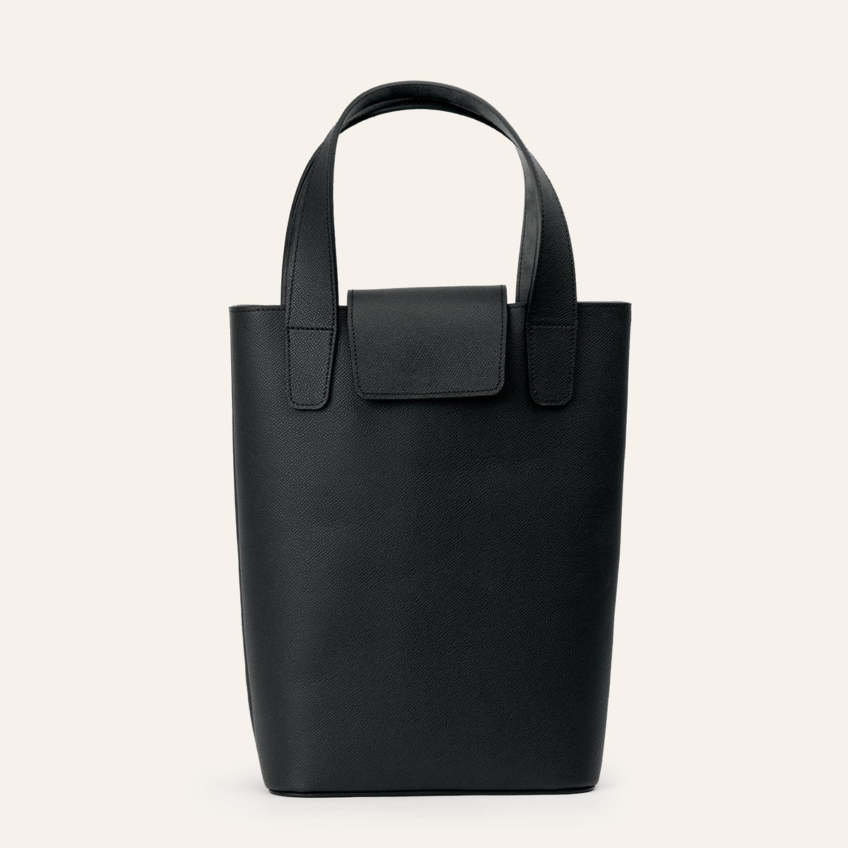 Wine Tote - Black Epsom