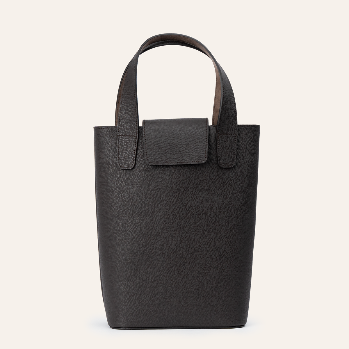 Wine Tote - Chocolate Epsom