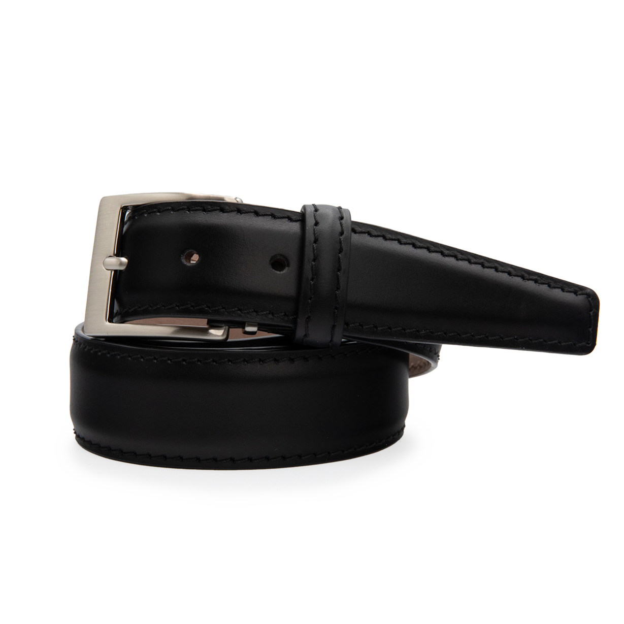 Italian Calf - Black w/ Black Stitching