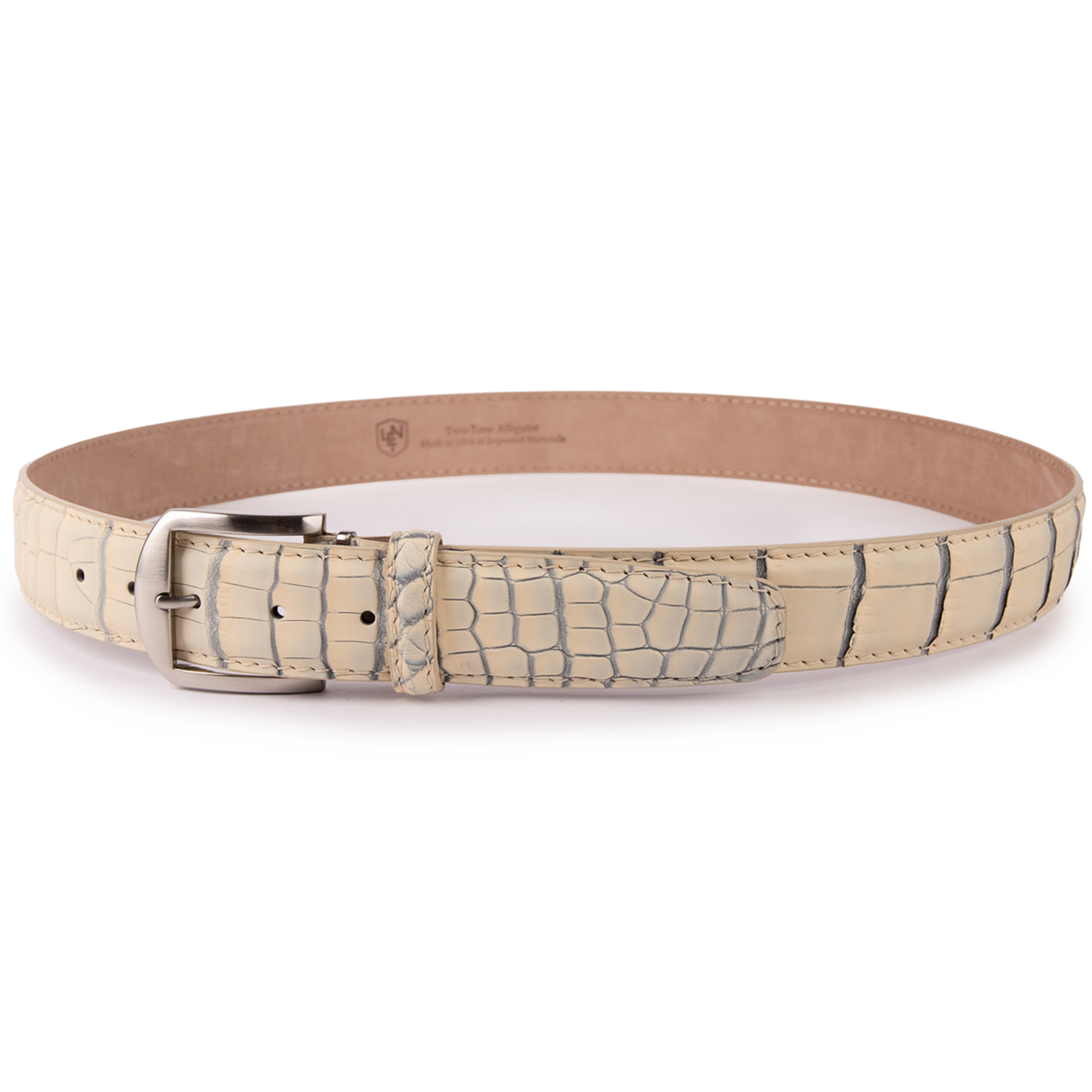 Ultra-Matte Two-Tone American Alligator - Limited Edition Butter & Grey