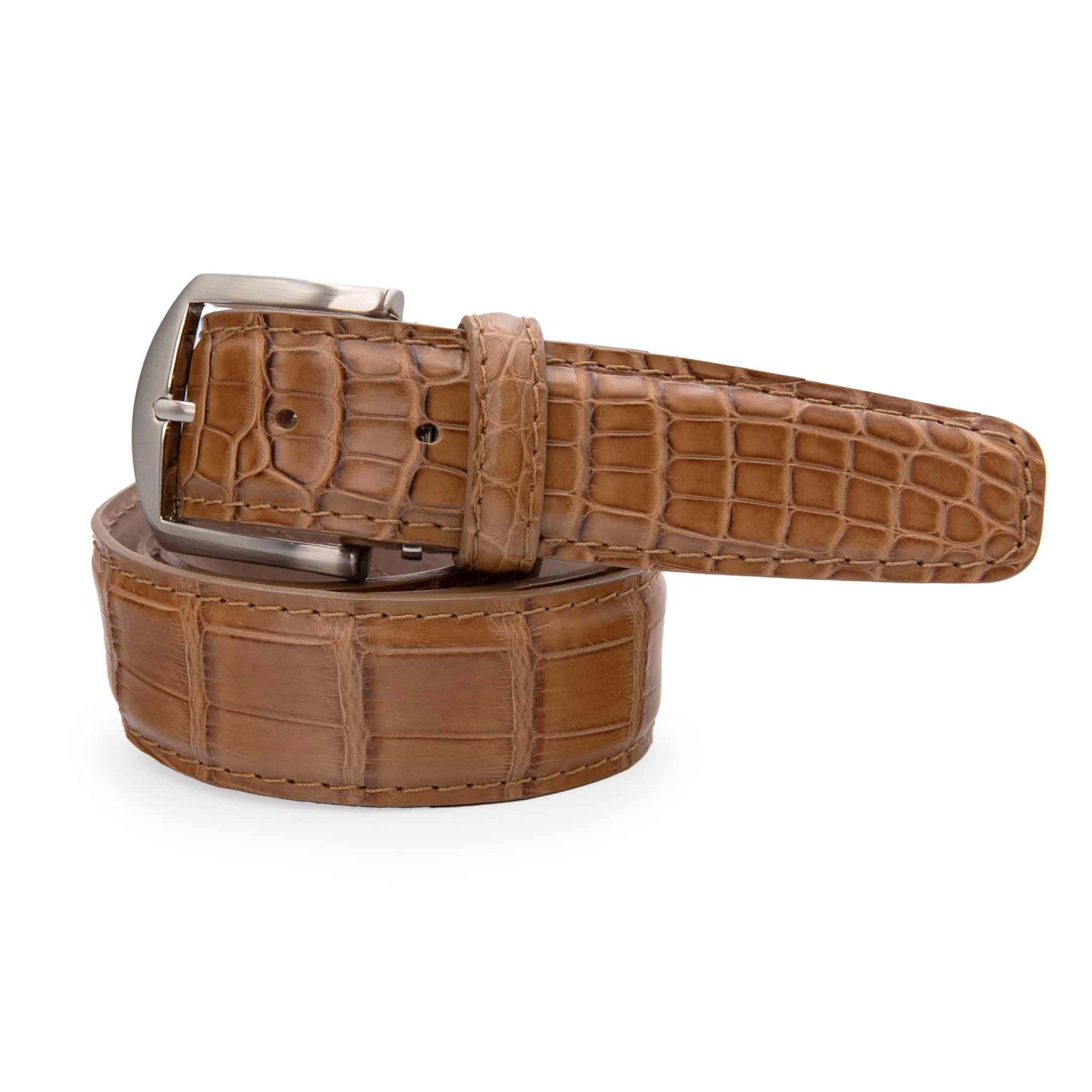 Matte American Alligator - Caramel