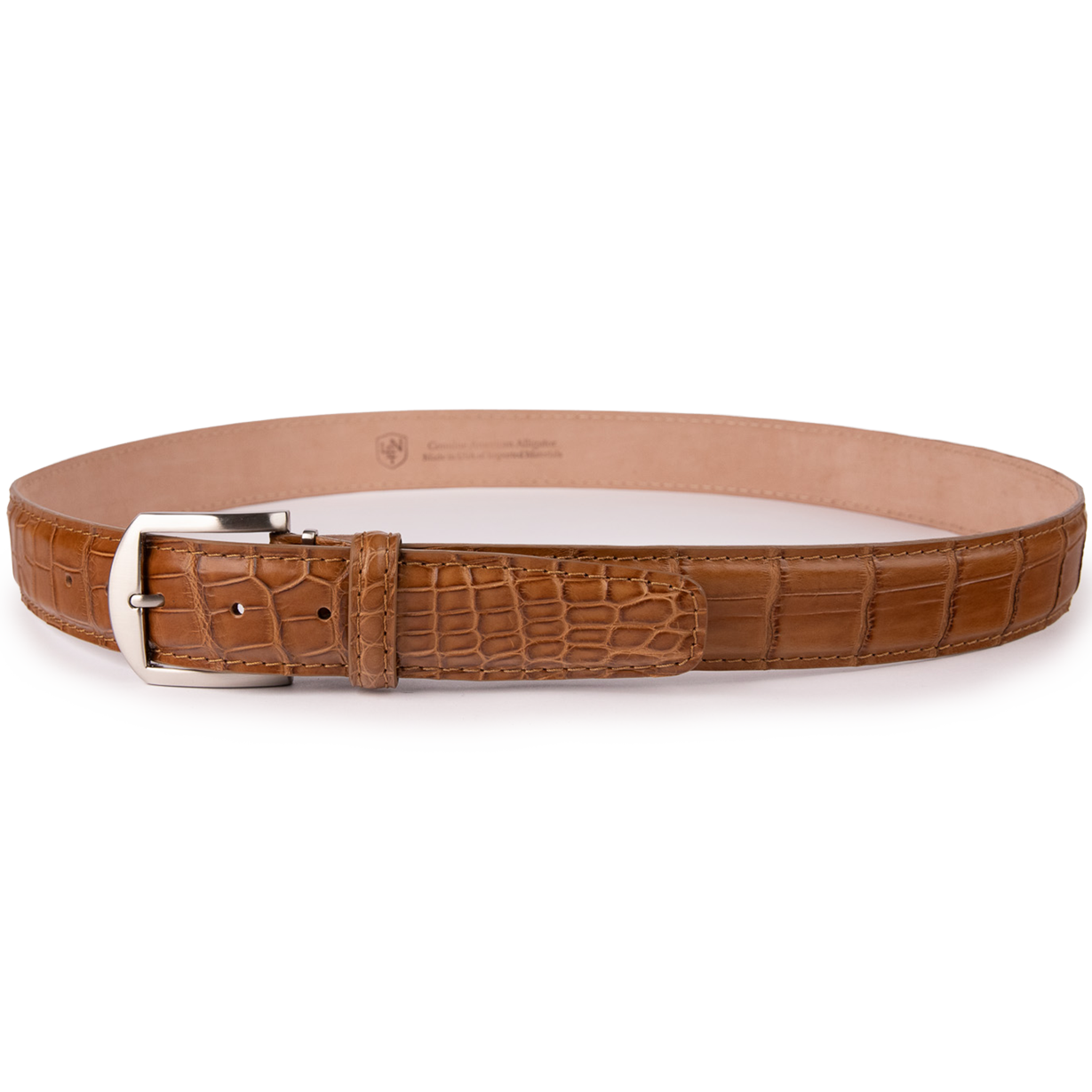 Matte American Alligator - Caramel