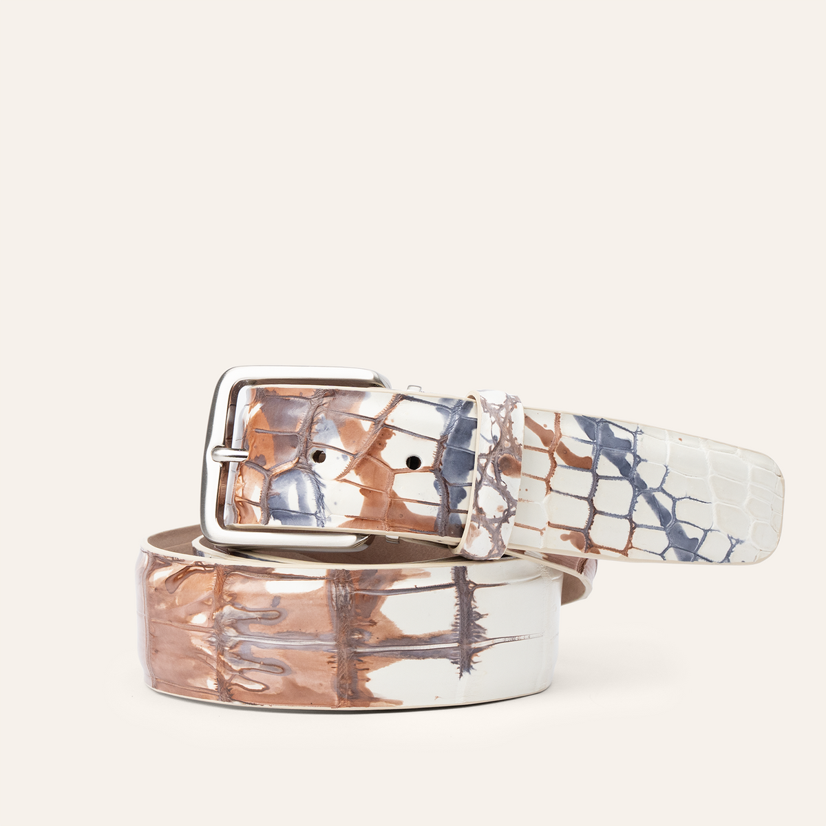 Tie-Dye Nile Crocodile - Caramel