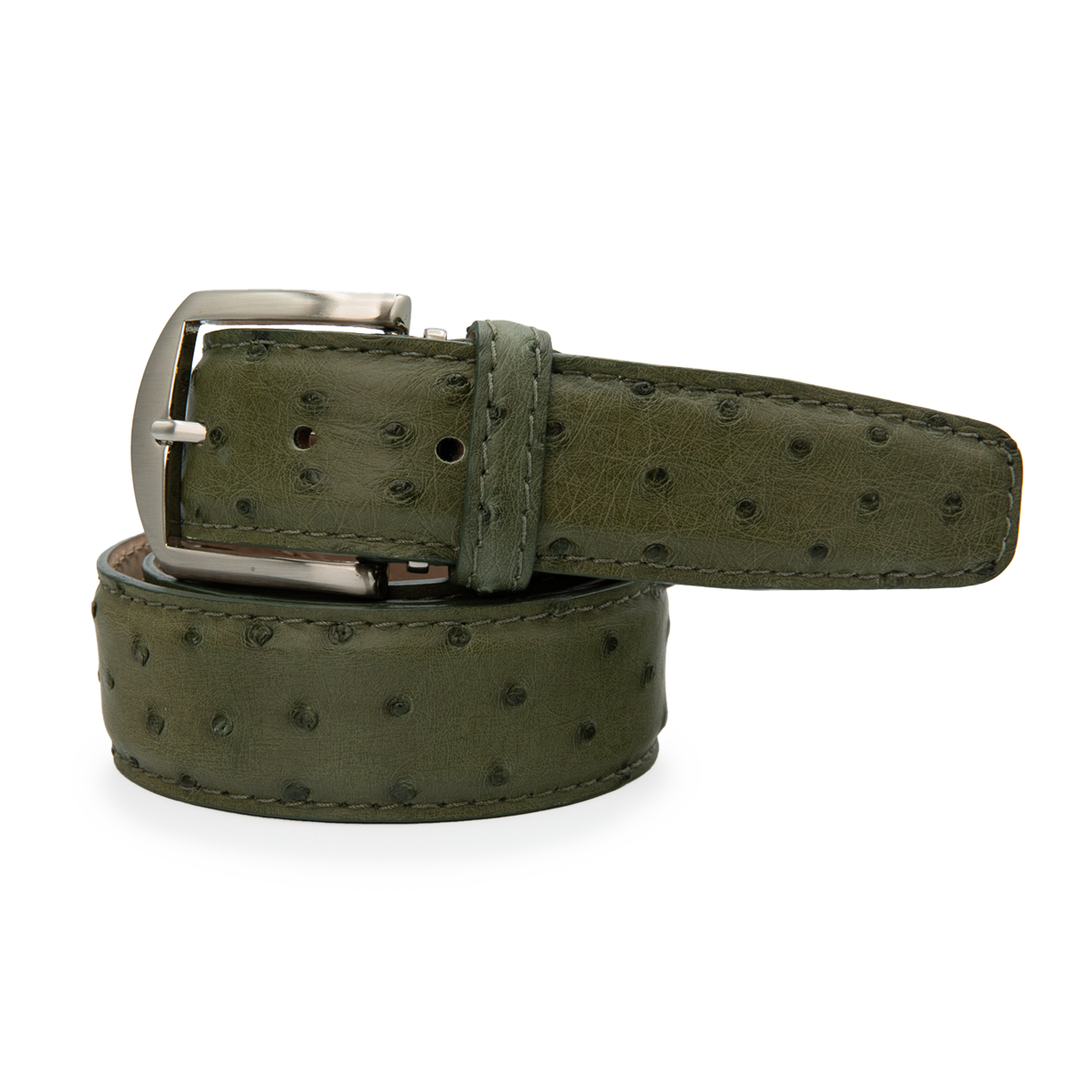 Genuine Ostrich - Olive