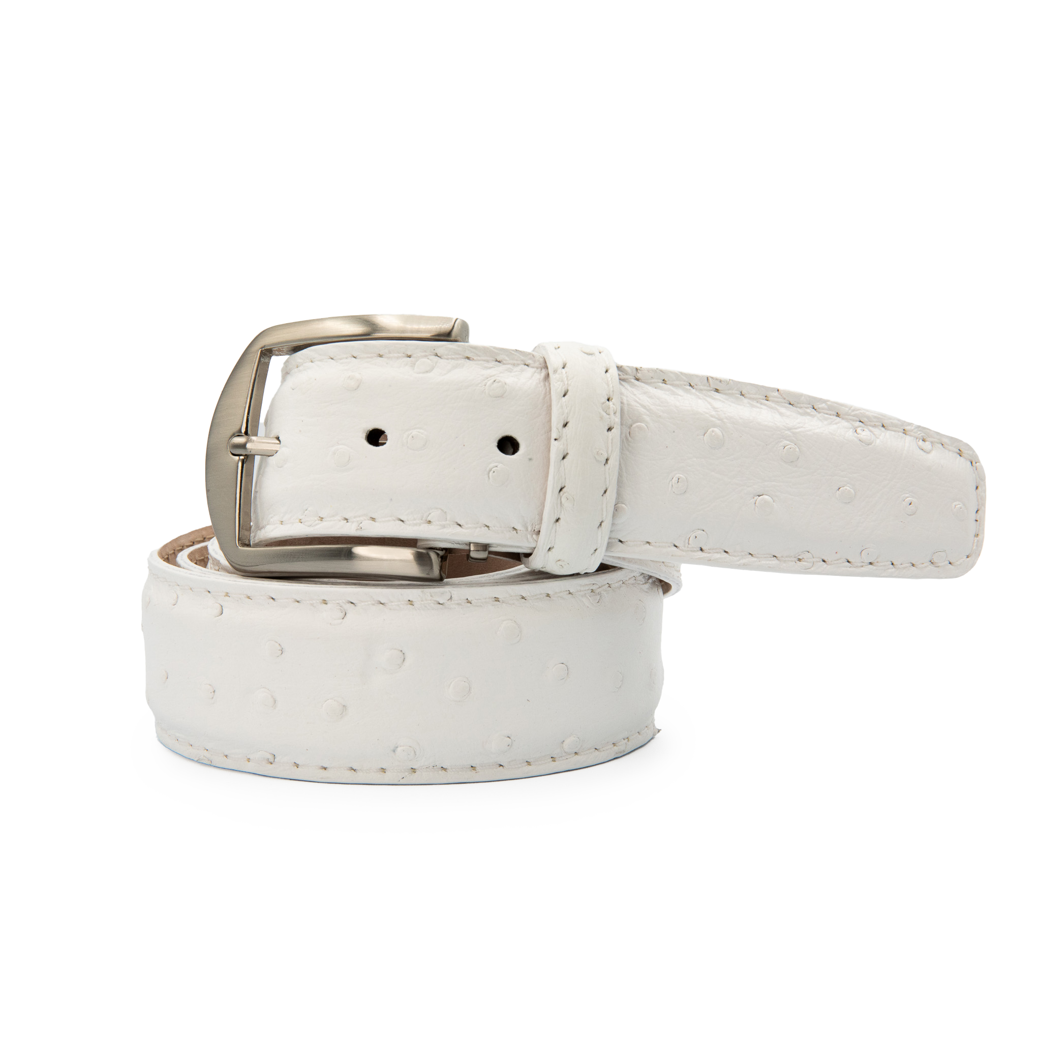 Genuine Ostrich - White