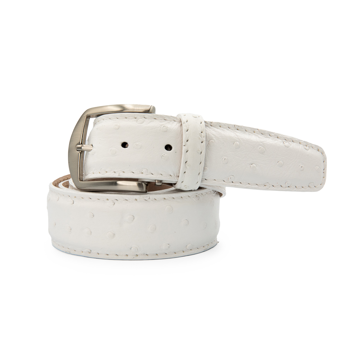 Genuine Ostrich - White